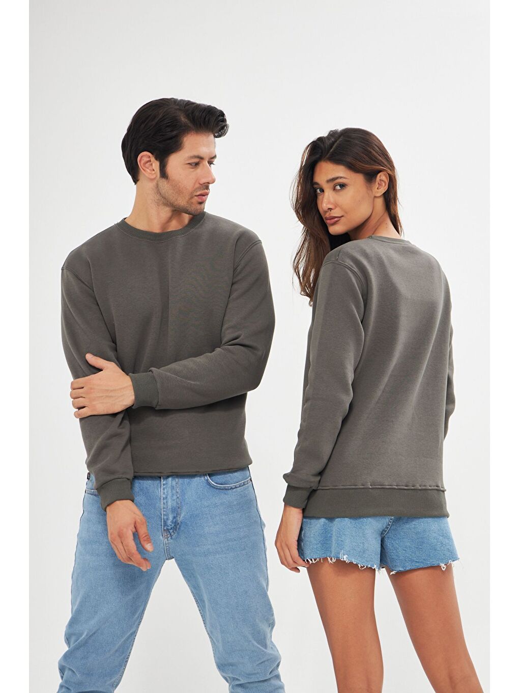 Haki Unisex Slim Fit Sweatshirt-3