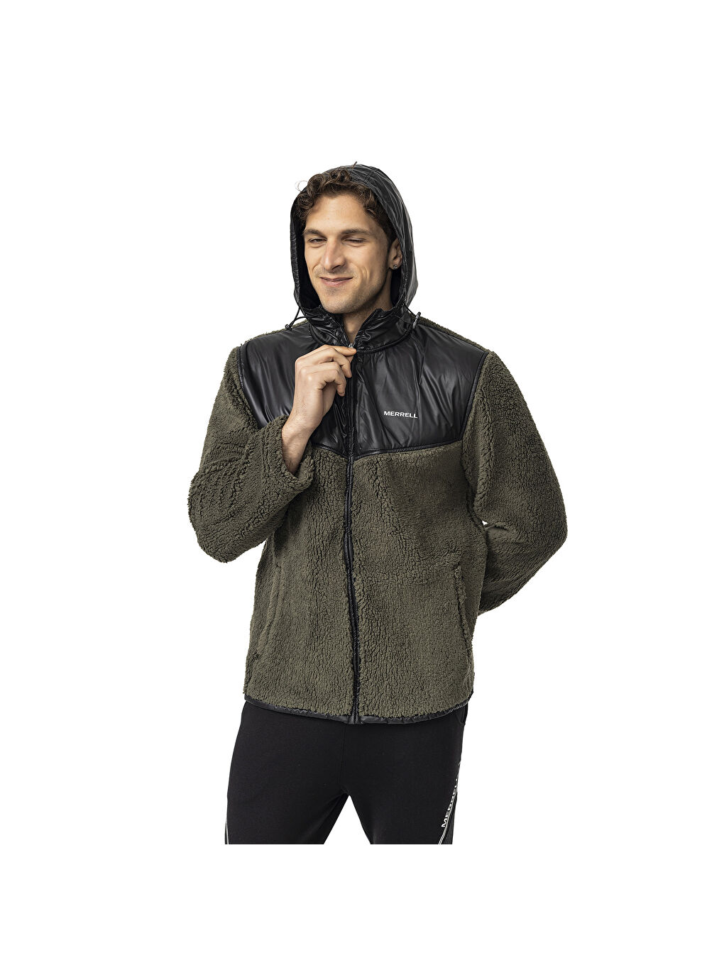 Job Erkek Yeşil Polar Fermuarlı Sweatshirt-1