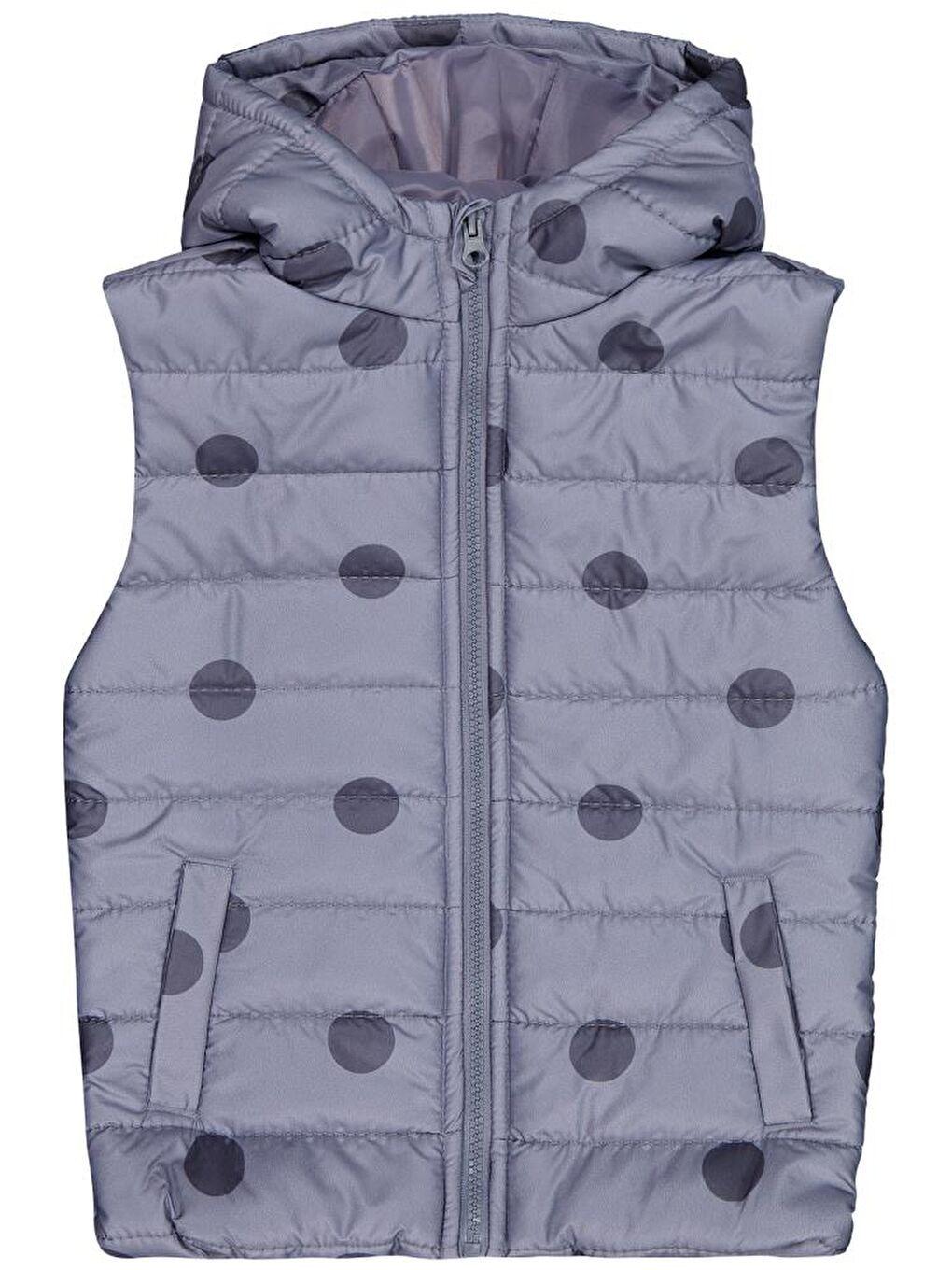 Antrasit Girls Puan Baskılı 6-9 Yaş Yelek - Gri 8-9 Yaş-2