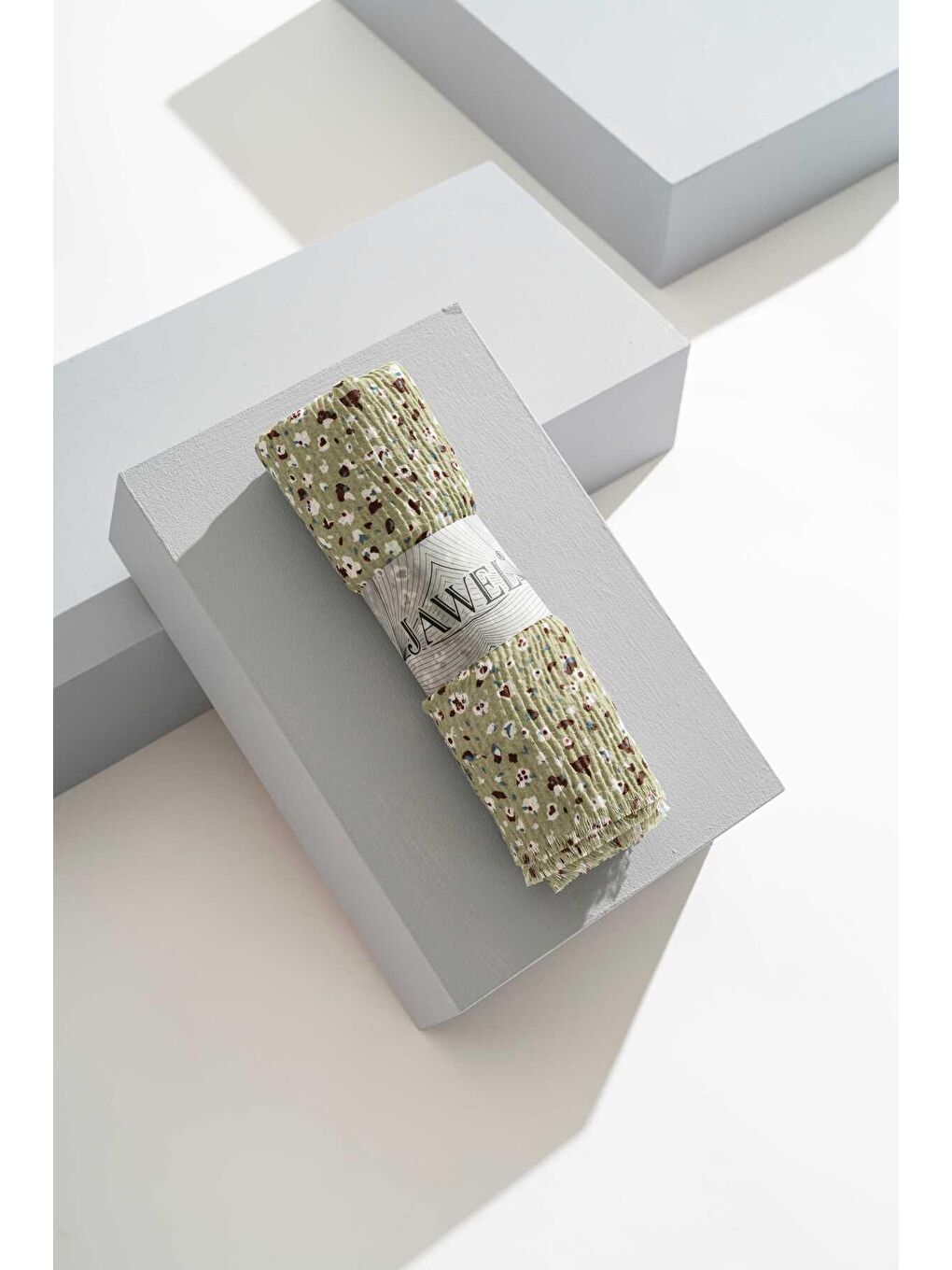 Karışık Kadın Kırışmaz Tesettür 3'lü Bürümcük Şal Paketi (Fıstık Yeşili-Bordo-Taş)-6