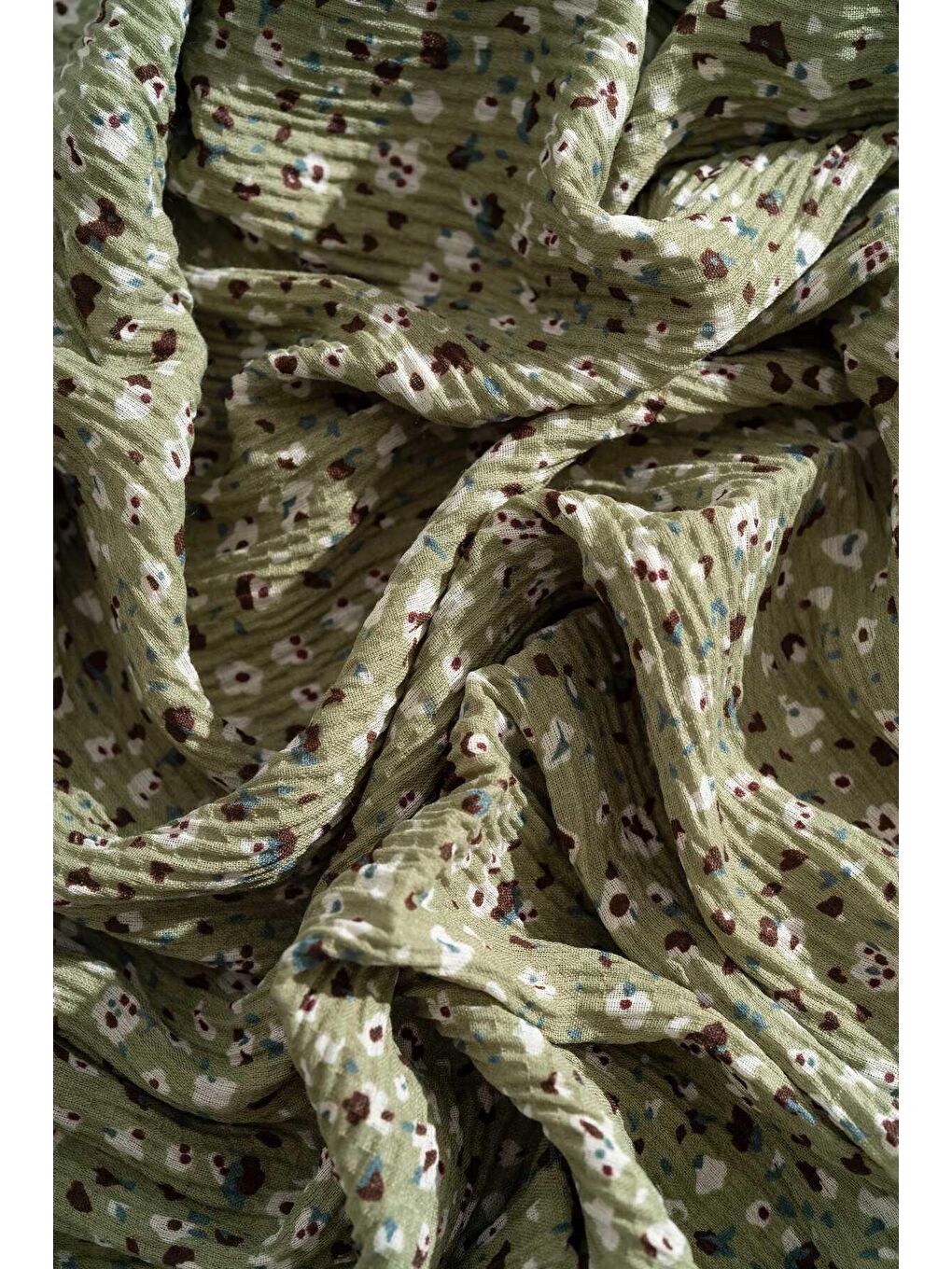 Karışık Kadın Kırışmaz Tesettür 3'lü Bürümcük Şal Paketi (Fıstık Yeşili-Bordo-Taş)-7