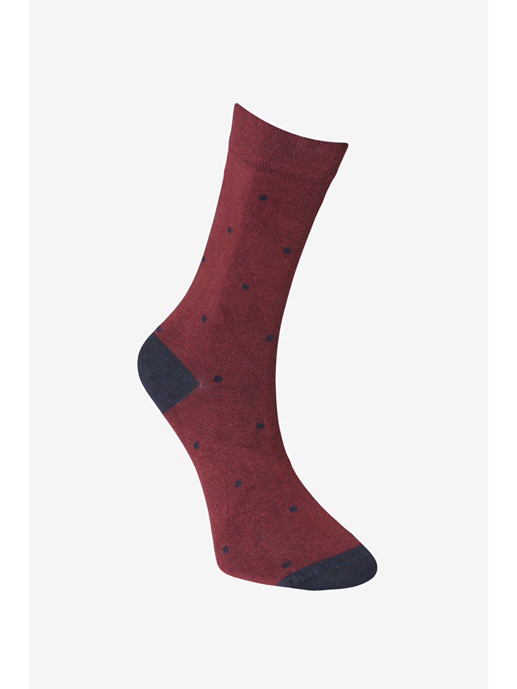 Erkek Bordo-Lacivert Desenli Bordo Lacivert Bambulu Casual Çorap-2