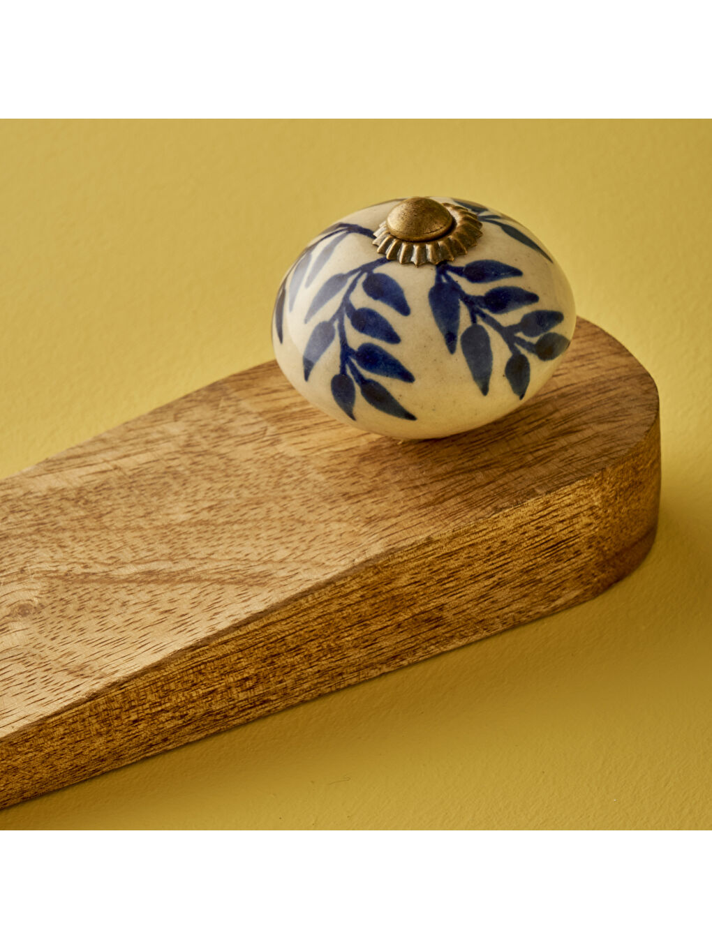 Maia Mango Ağacı Kapı Stoperi 2'li Naturel (16x4,5x5 cm)-1