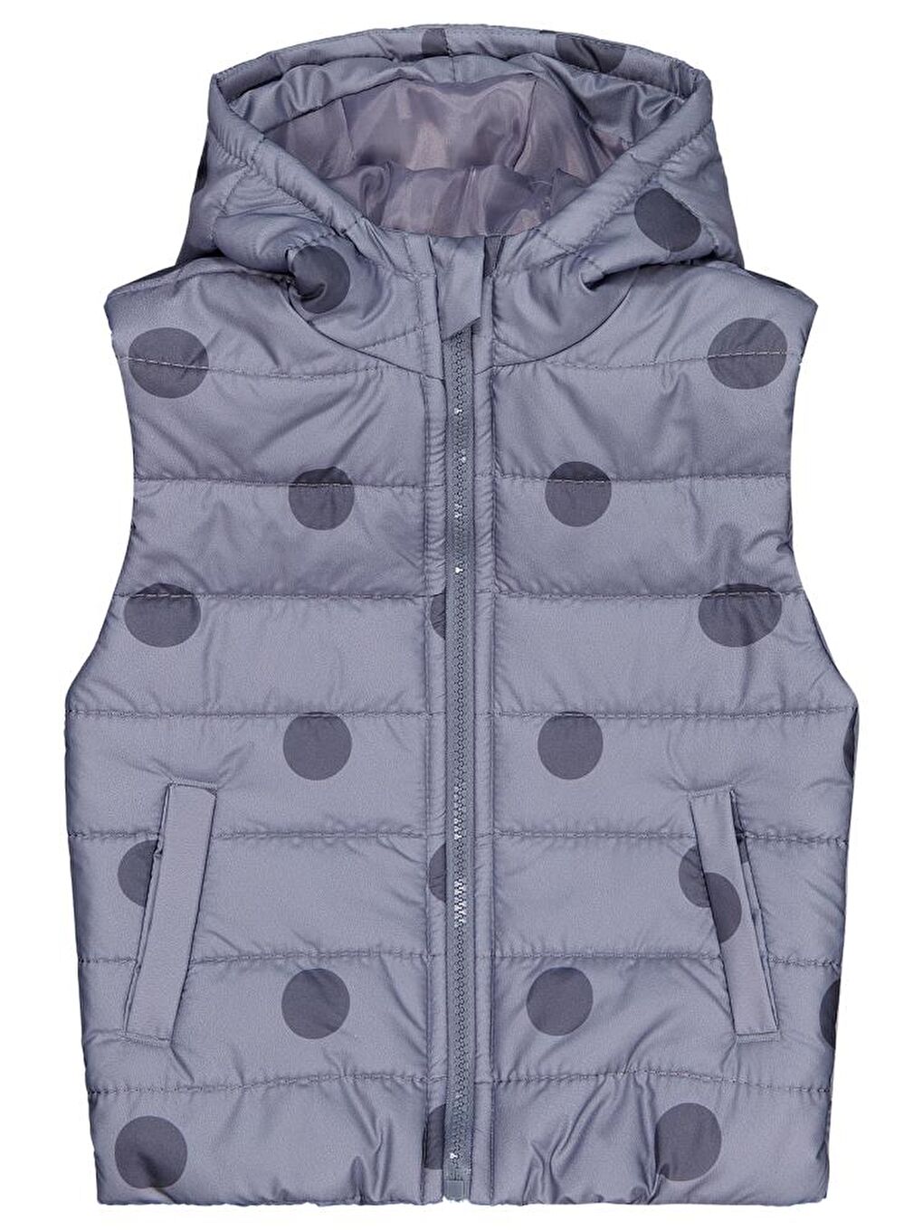 Antrasit Girls Puan Baskılı 2-5 Yaş Yelek - Gri 3-4 Yaş-1