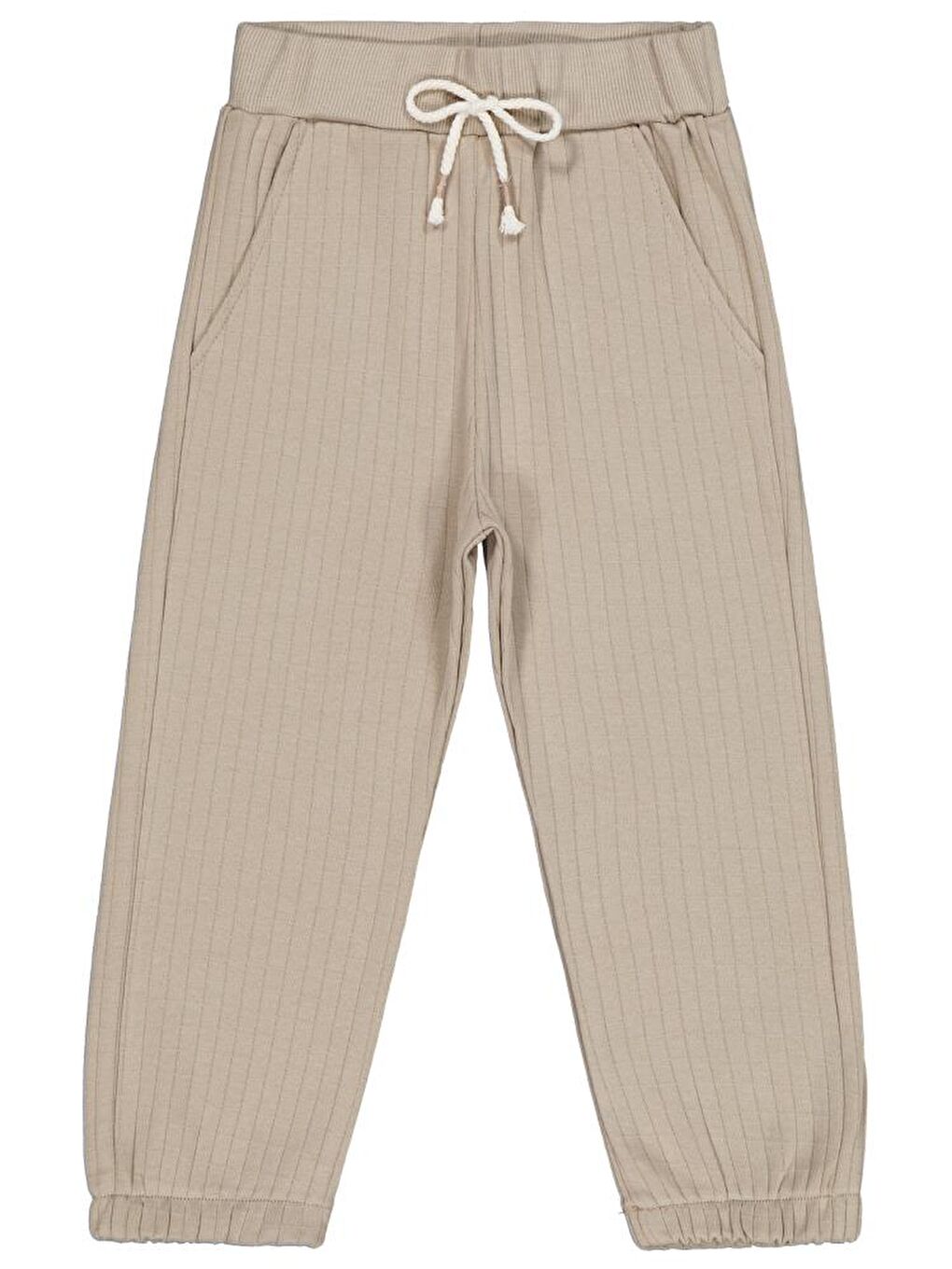 Boys Çizgili 2-5 Yaş Eşofman Altı - Bej 3-4 Yaş