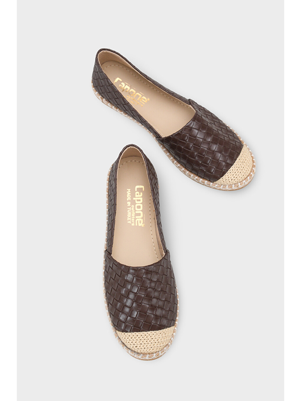 Kahverengi Pasarella Cilt Kadın Espadril-2
