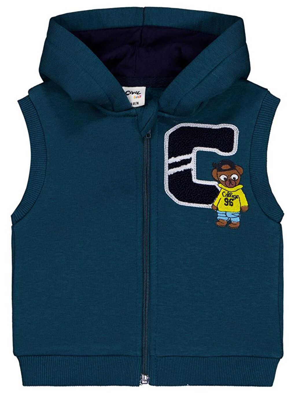 Baby C Nakışlı 6-18 Ay Yelek - Yeşil 9-12 Ay