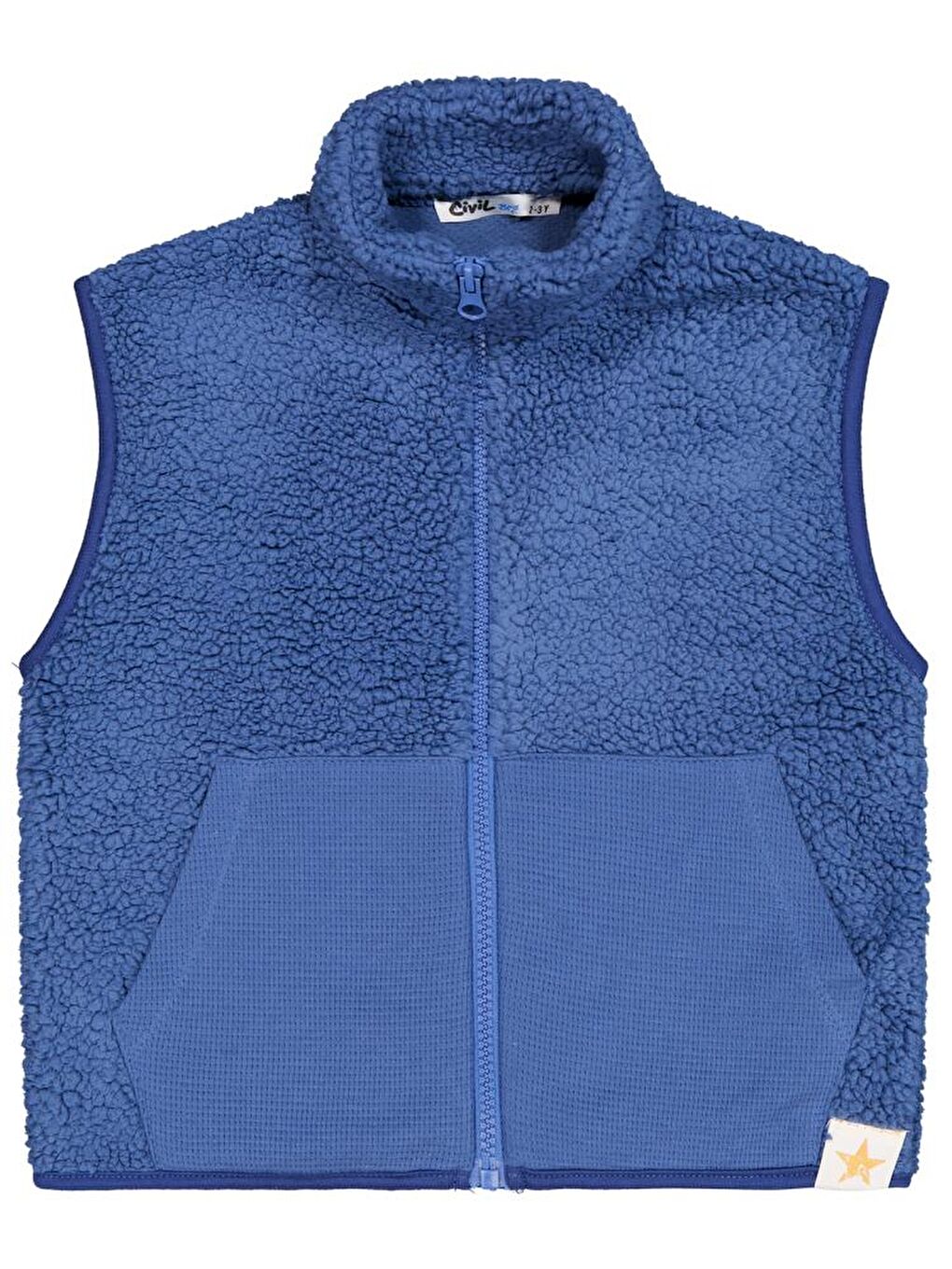 İndigo Boys Yıldız Nakışlı 2-5 Yaş Yelek - Mavi 5-6 Yaş-2