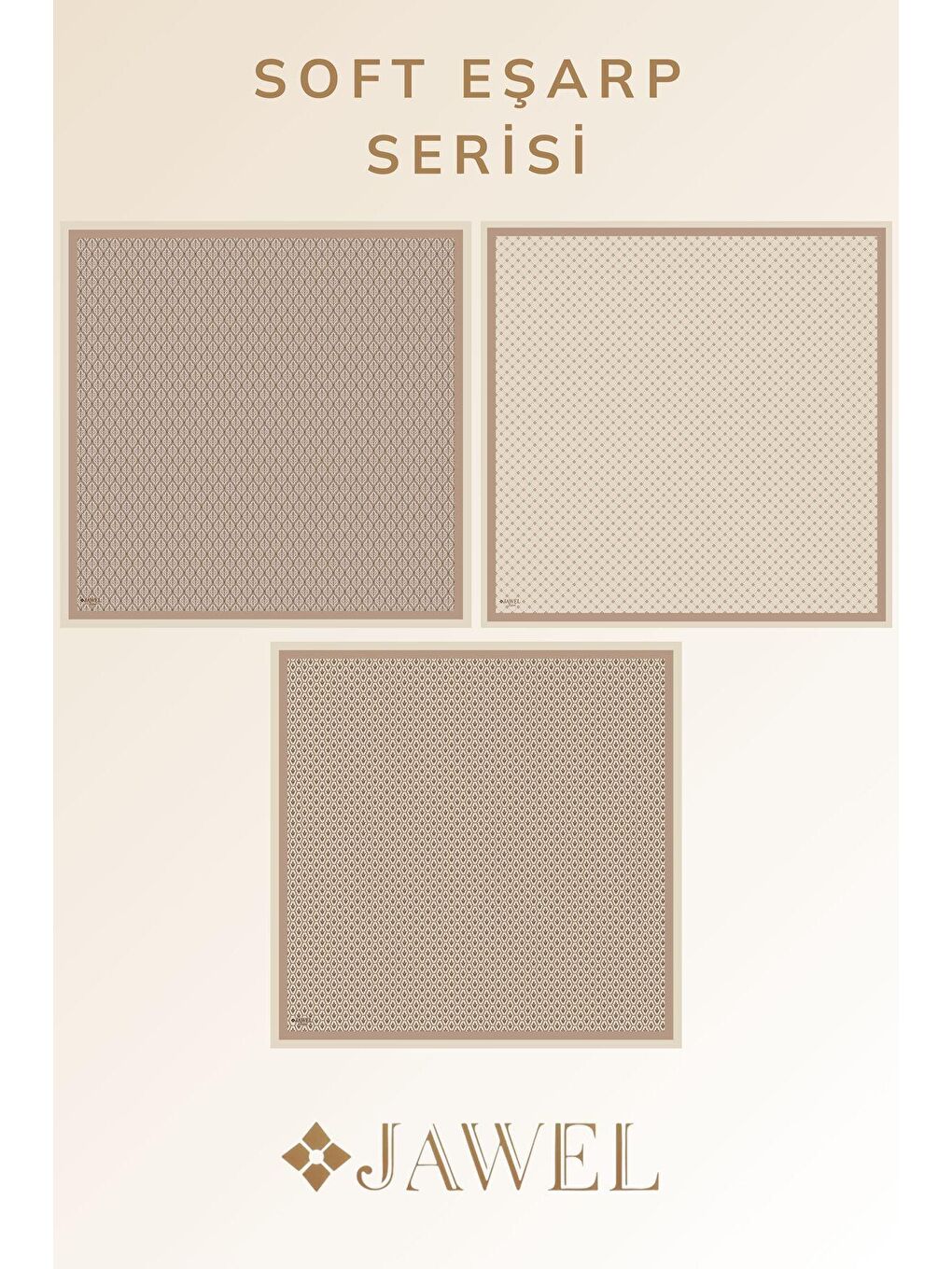 Karışık Kadın Soft Eşarp Paketi (Kahve Krem-Kahve-Sütlü Kahve)-1