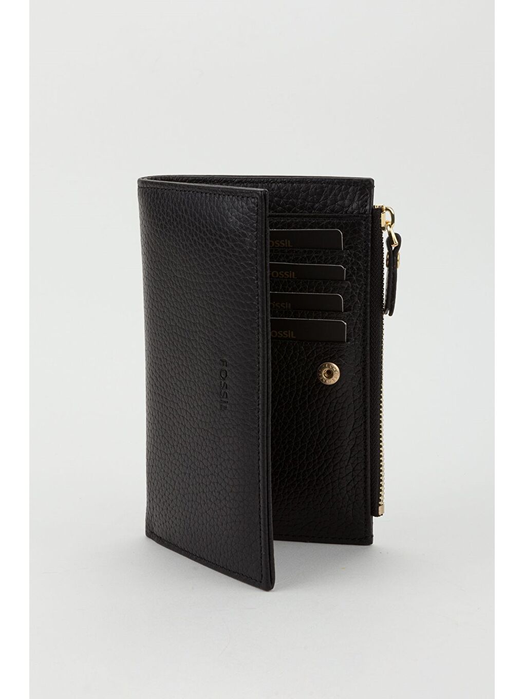 Siyah Kutulu Hakiki Deri Mürdüm Orta Boy Kadın El Portföyü Kartlık Cüzdan-1