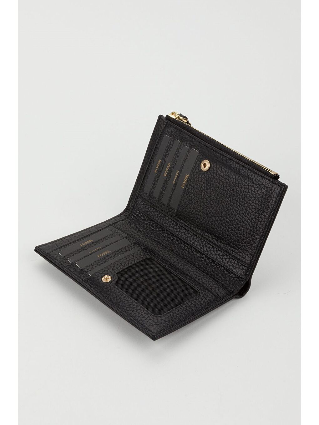 Siyah Kutulu Hakiki Deri Mürdüm Orta Boy Kadın El Portföyü Kartlık Cüzdan-3