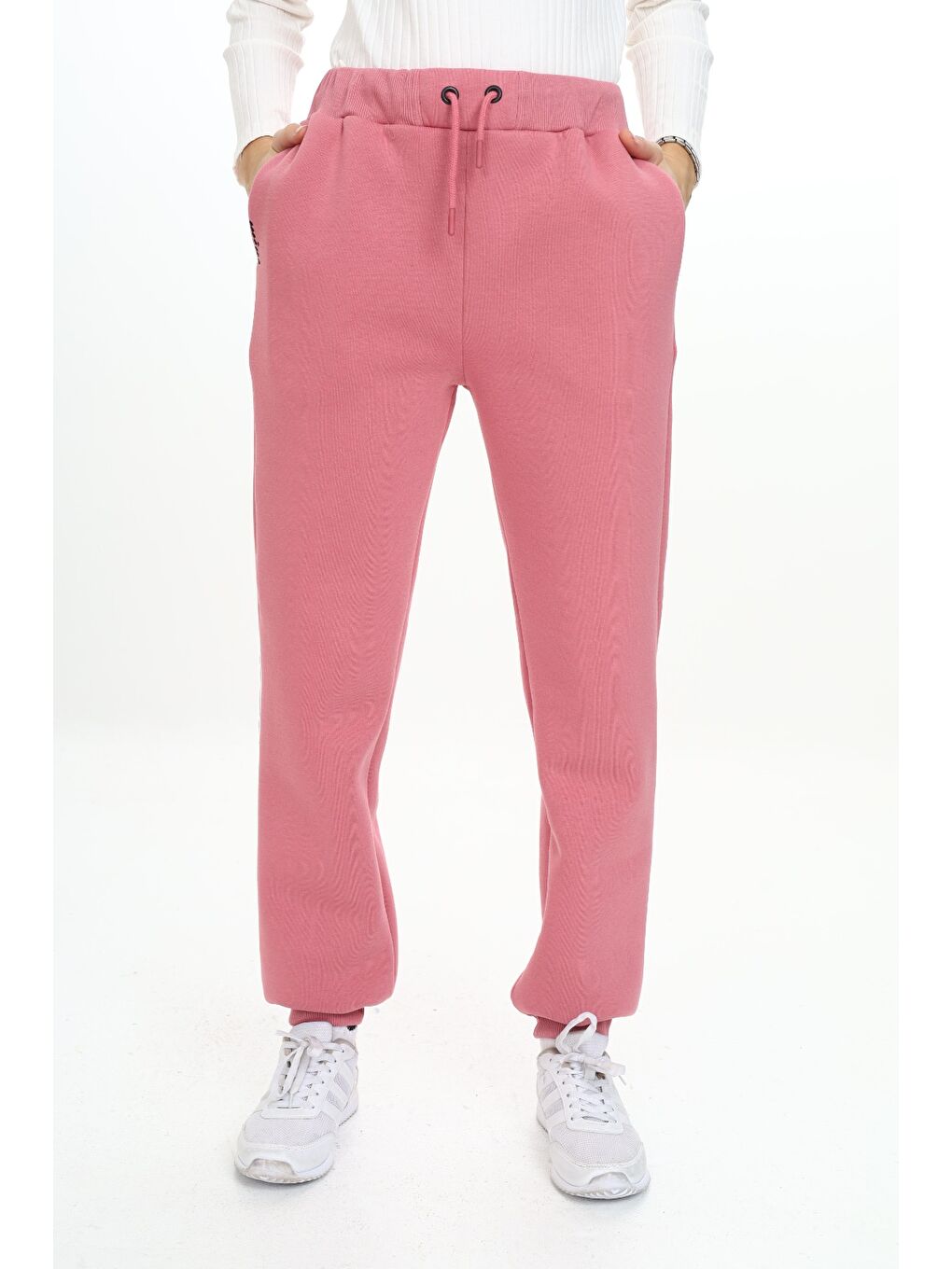 Pembe Kız Çocuk Nakışlı Eşofman Alt-1