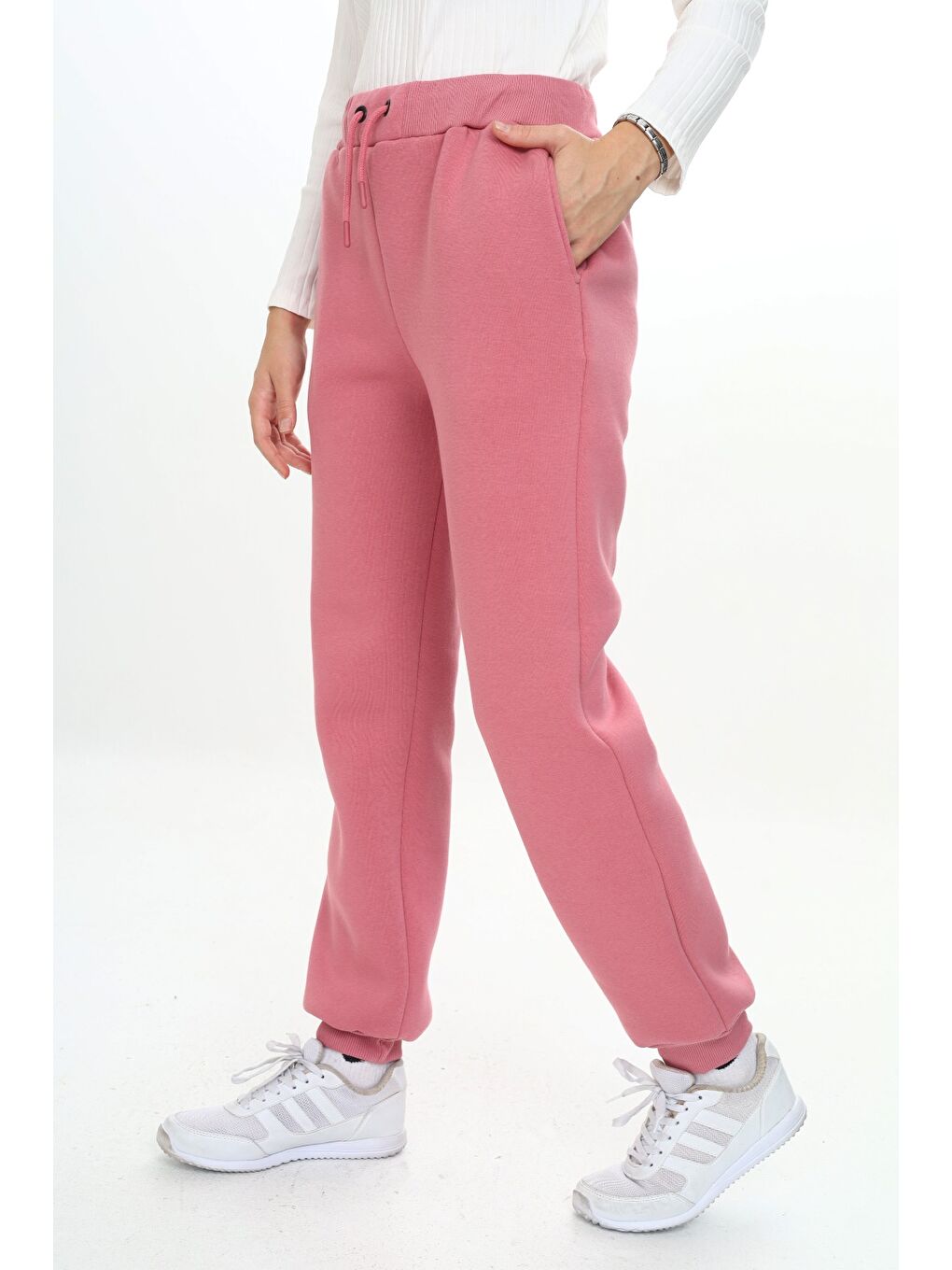 Pembe Kız Çocuk Nakışlı Eşofman Alt-5