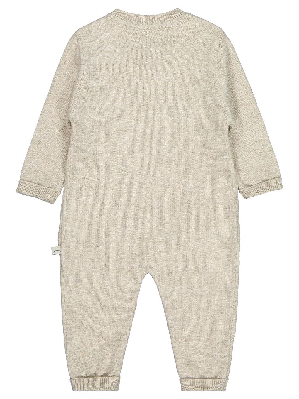 Beybek Düğmeli 3-12 Ay Tulum - Bej 3-6 Ay-1