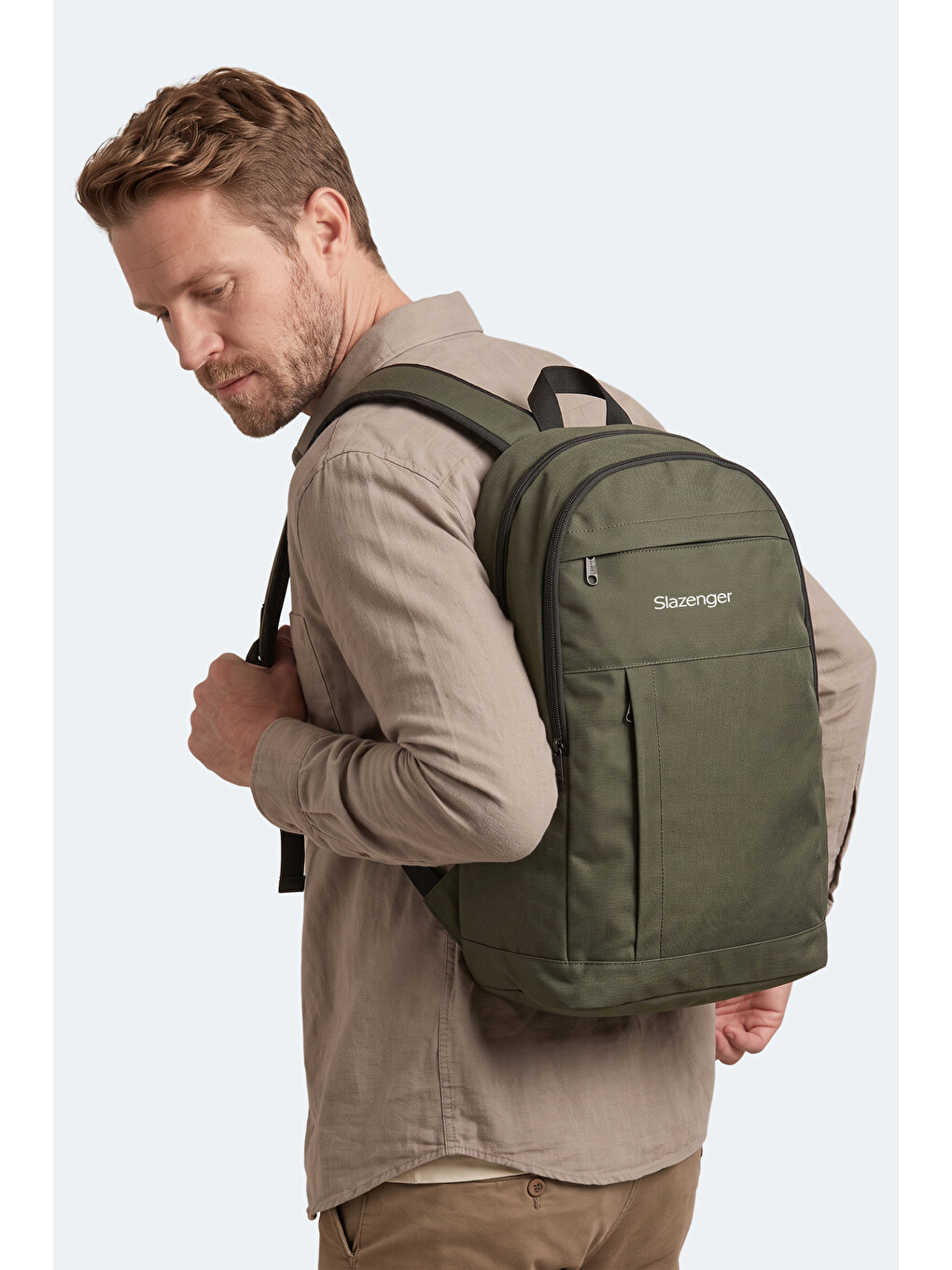 Leroy Unisex Haki Sırt Çantası-1