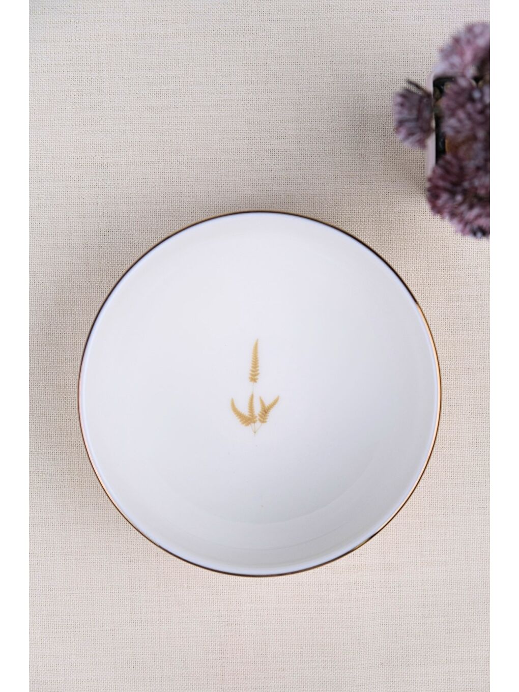 Karışık Porselen Natura Marinum Altın Yaldız Kase 13,50cm Tekli