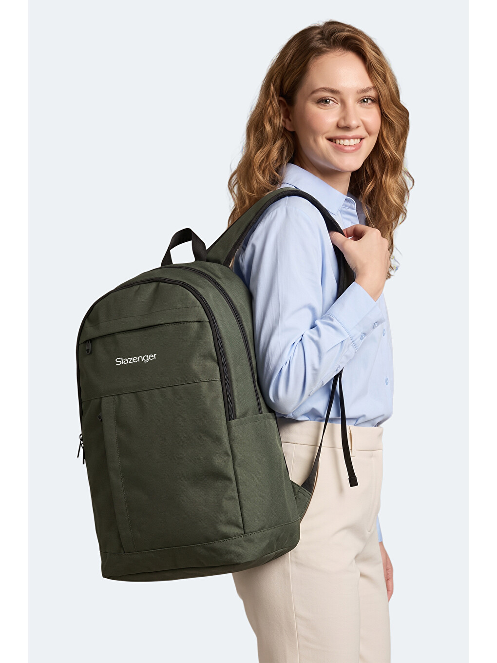 Leroy Unisex Haki Sırt Çantası-2