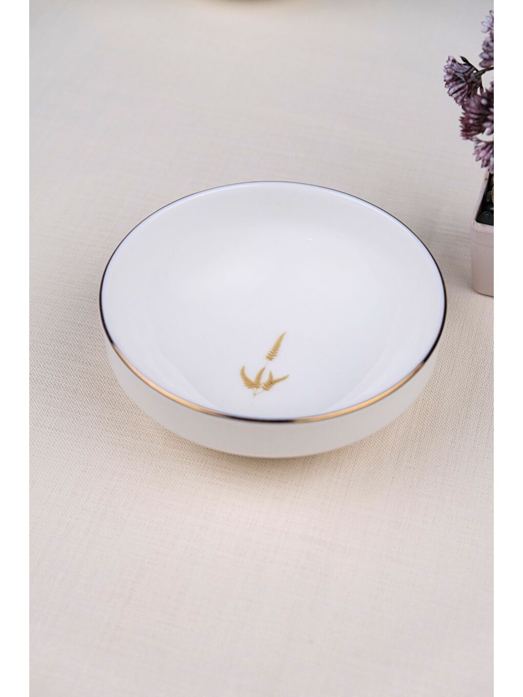 Karışık Porselen Natura Marinum Altın Yaldız Kase 13,50cm Tekli-1