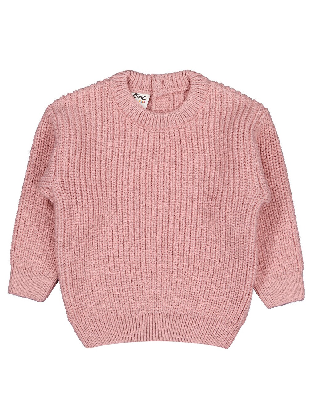 Baby Basic Triko 6-18 Ay Kazak - Pembe