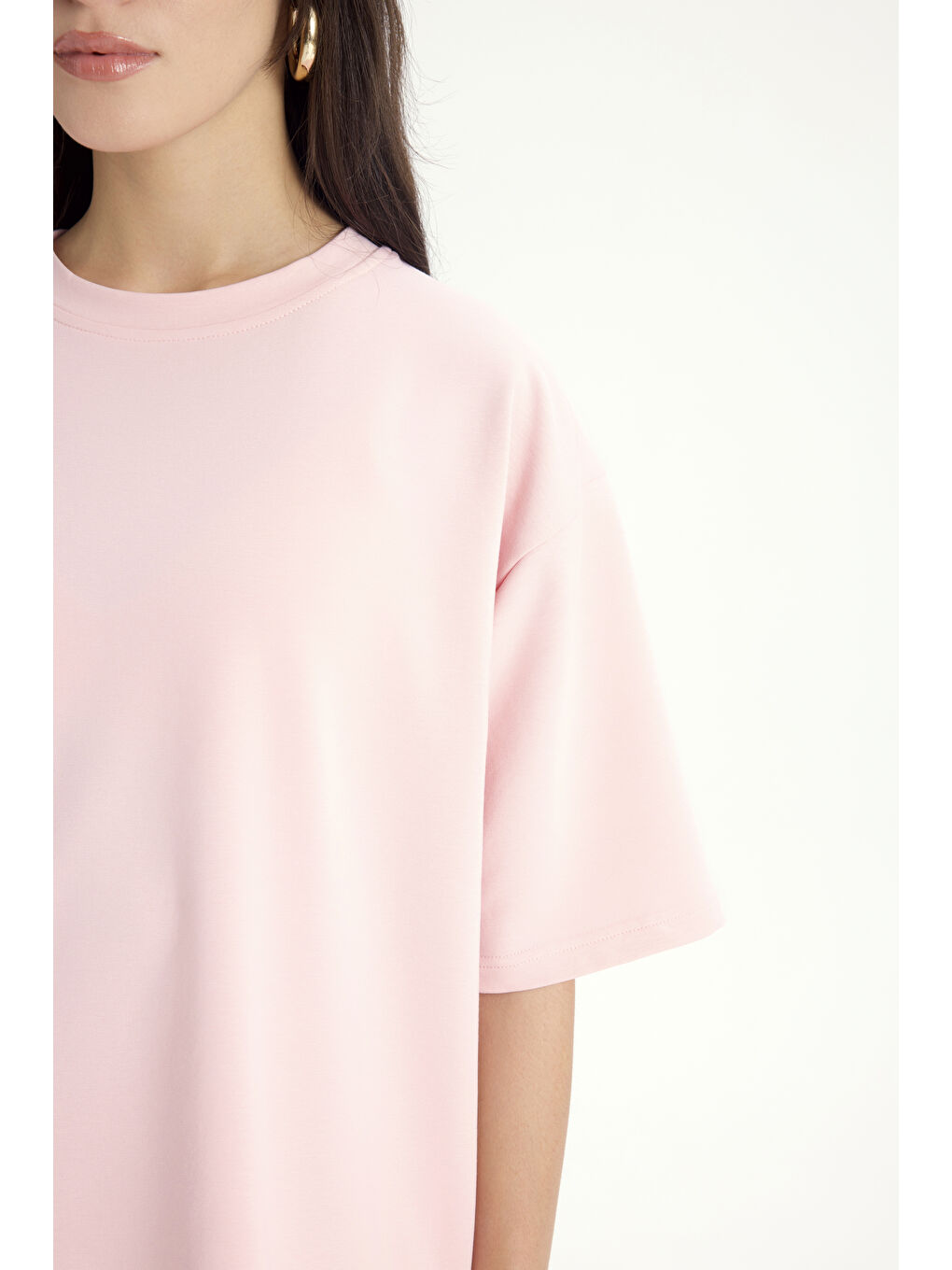 Bruges Oversize Pembe T-Shirt Eşofman Takım-6