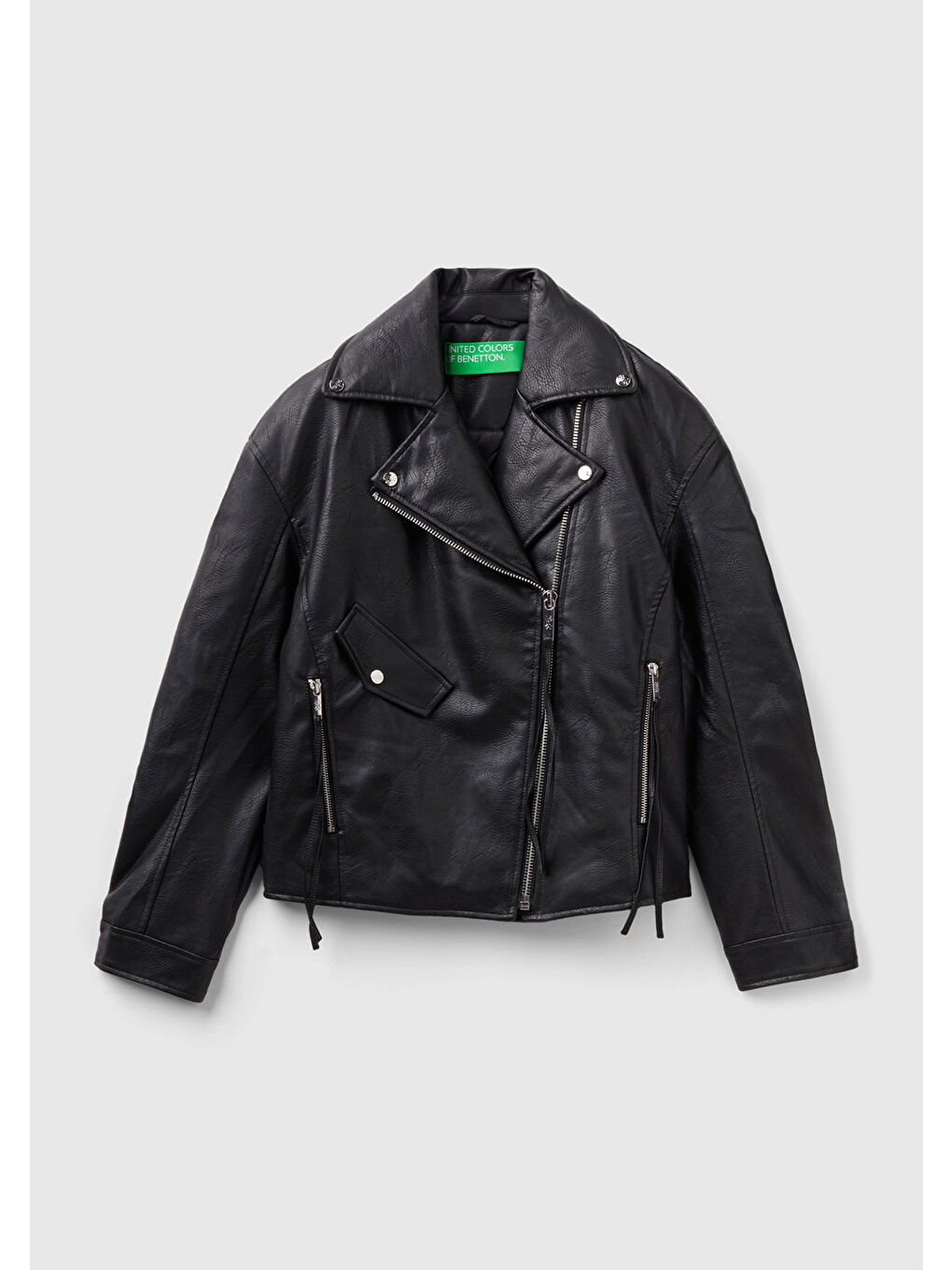 Kadın Siyah Şal Yaka Suni Deri Ceket-1