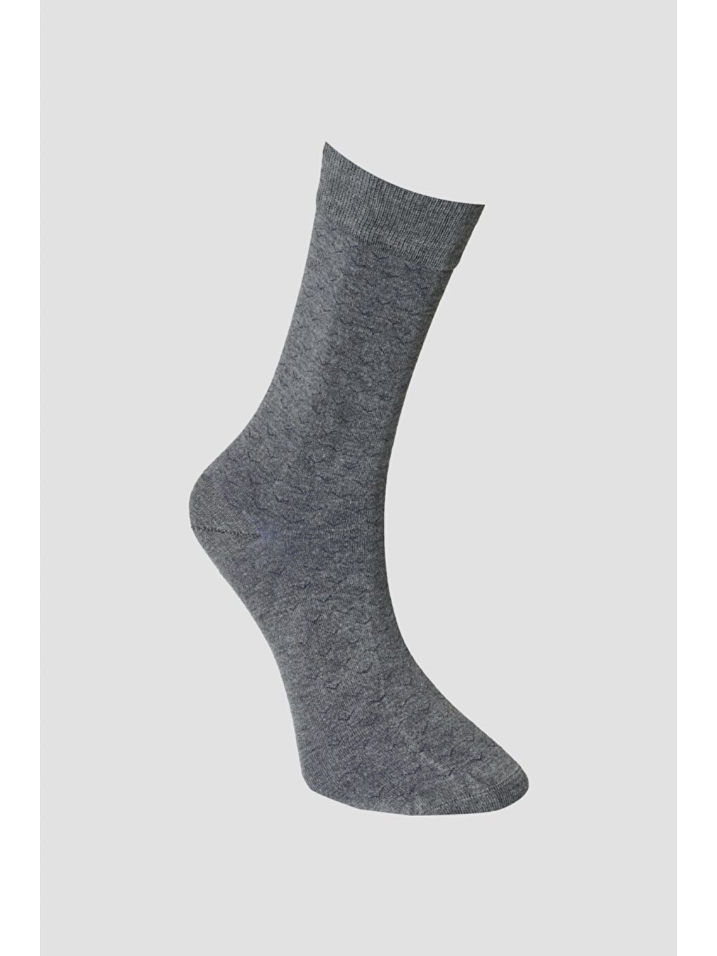 Erkek Gri-Lacivert Desenli Gri Lacivert Bambulu Casual Çorap