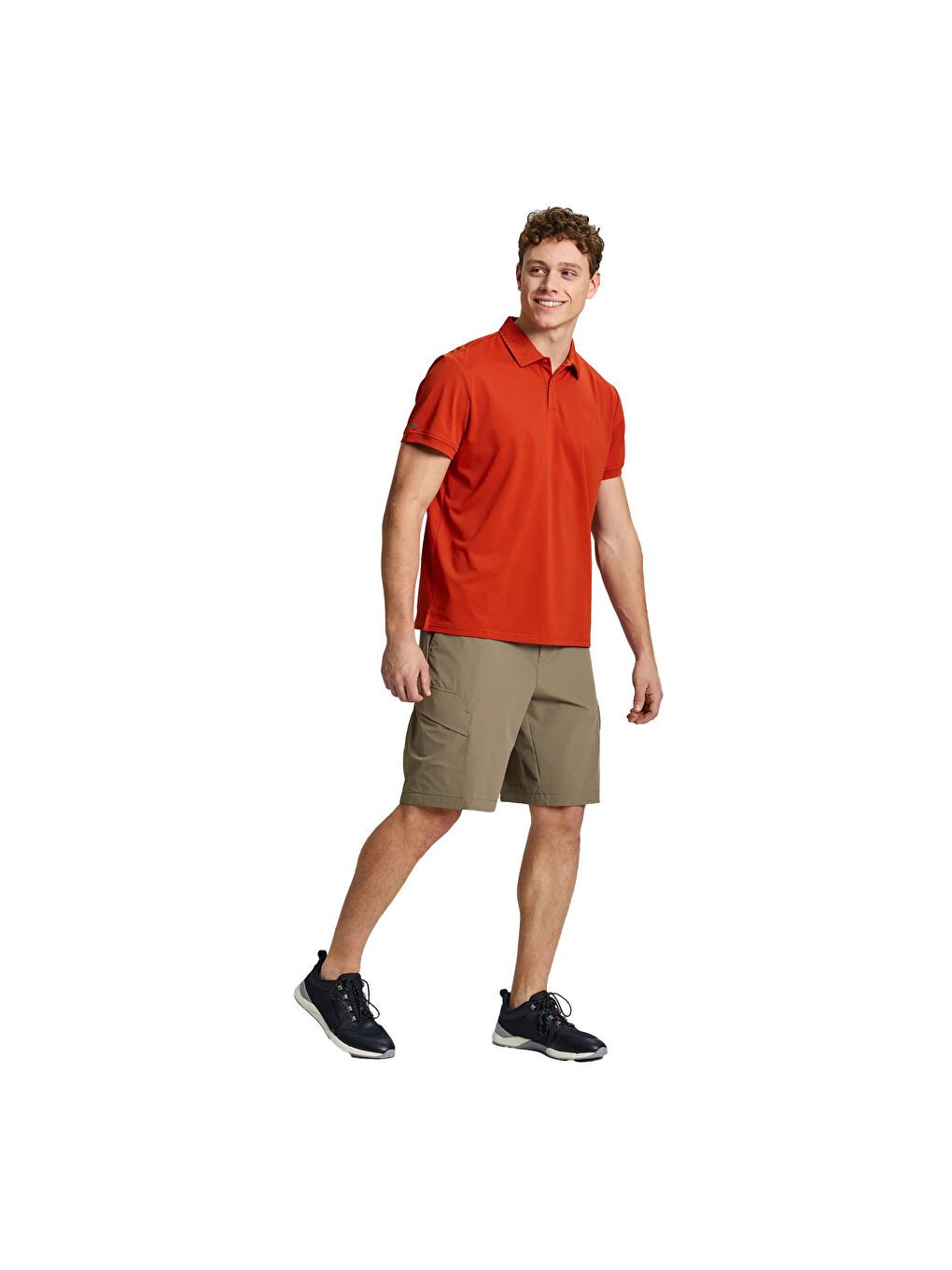 Kahverengi Tech Pique Polo Ss Erkek Kırmızı Tişört-6