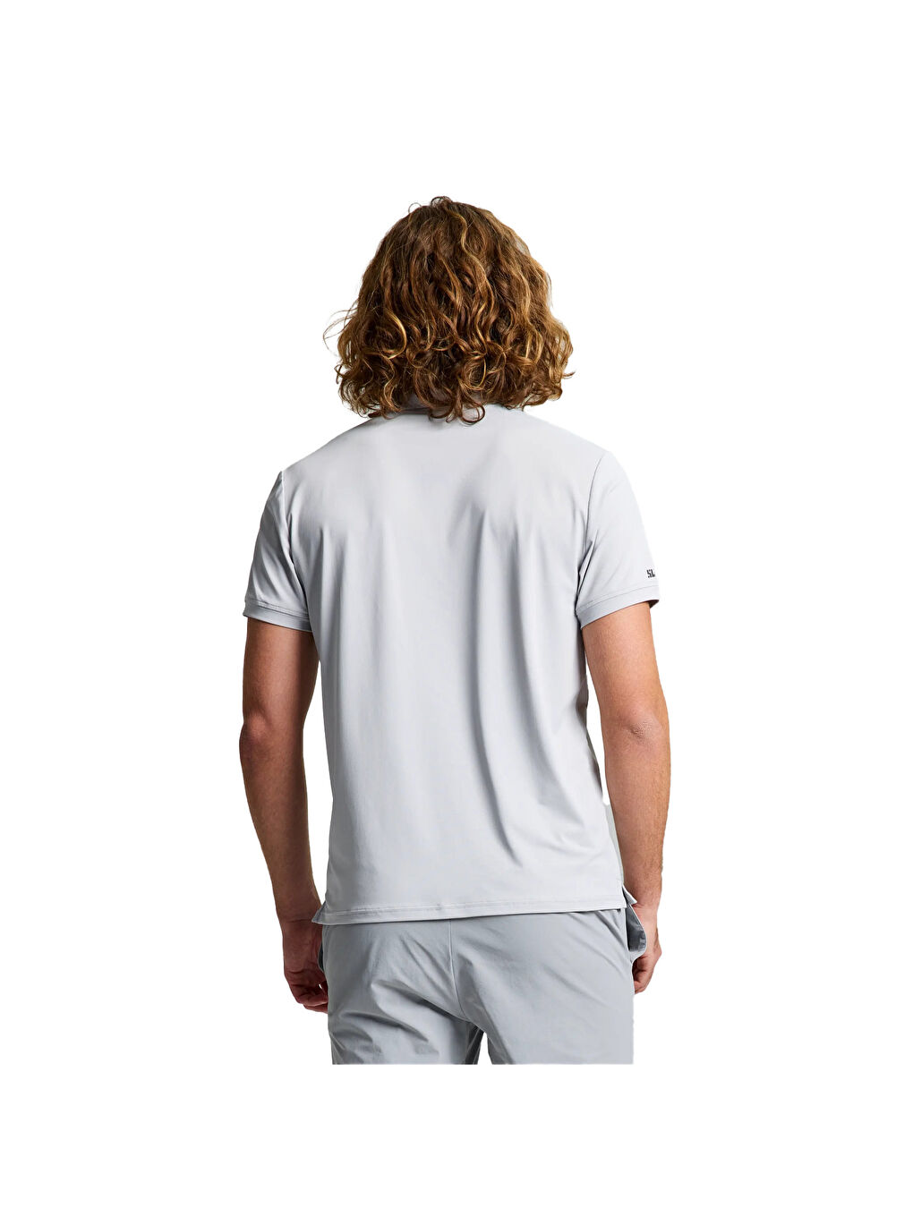 Tech Pique Polo Ss Erkek Gri Tişört-5