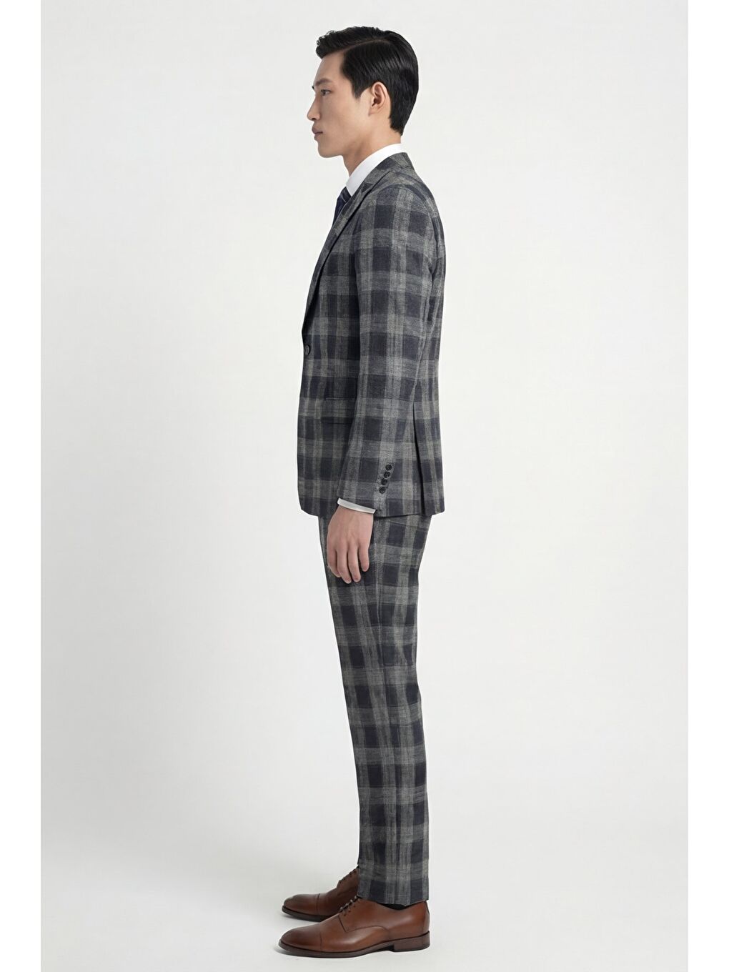 Siyah Vest Suit Prnt-2