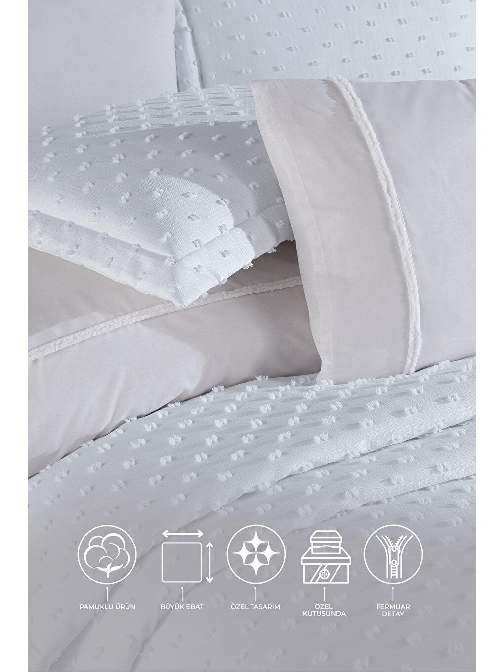 Ekru Nora Çeyiz Paketi 7 Parça Krem-1