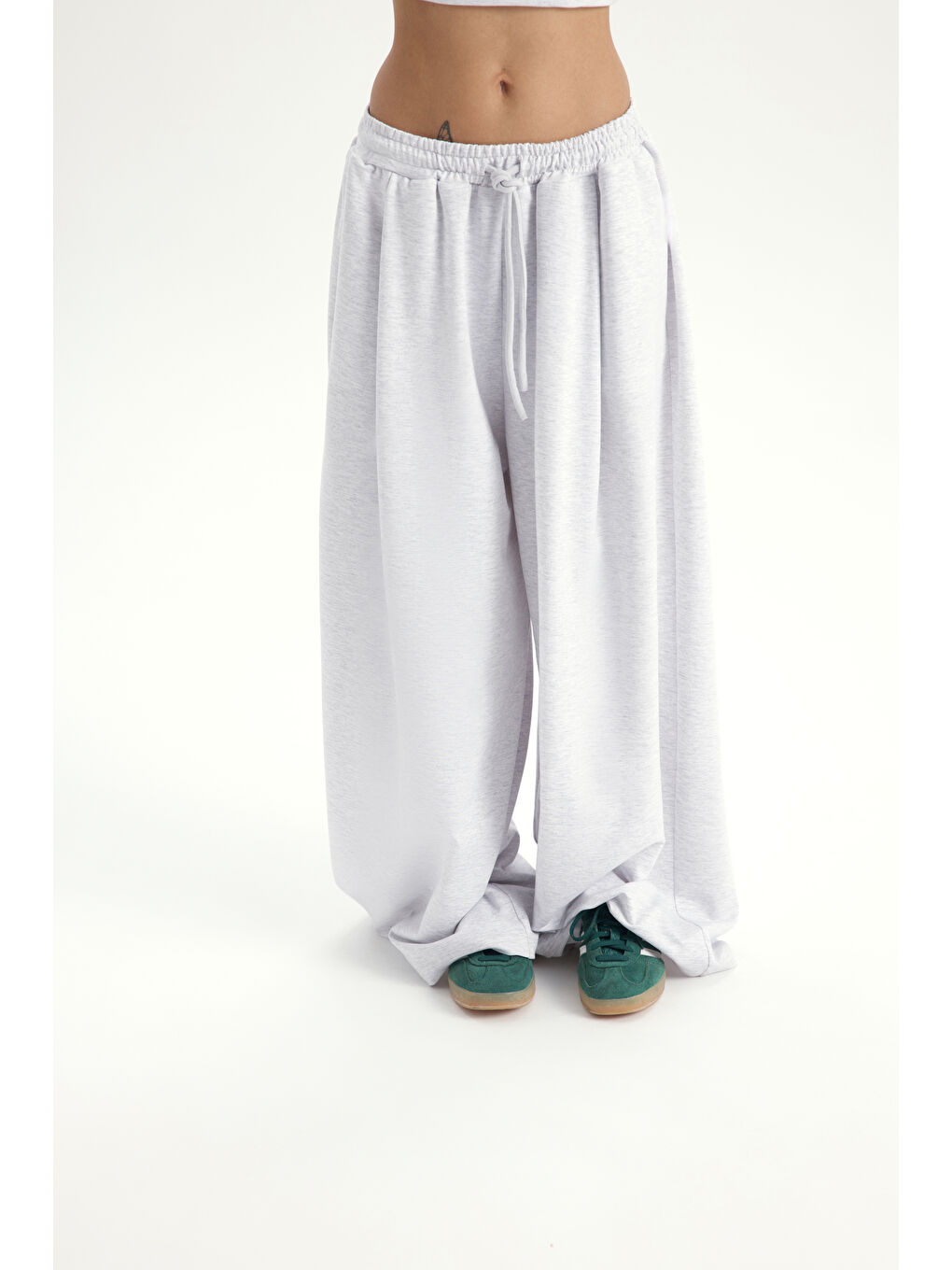 Beyaz Bruges Oversize Karmelanj T-Shirt Eşofman Takım-6