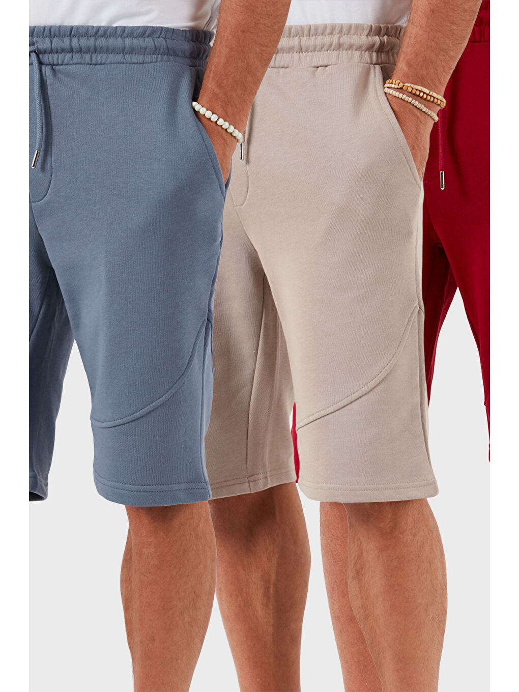 Mavi Pamuklu Regular Fit Normal Bel Cepli 3'lü Paket Şort 5908041S3