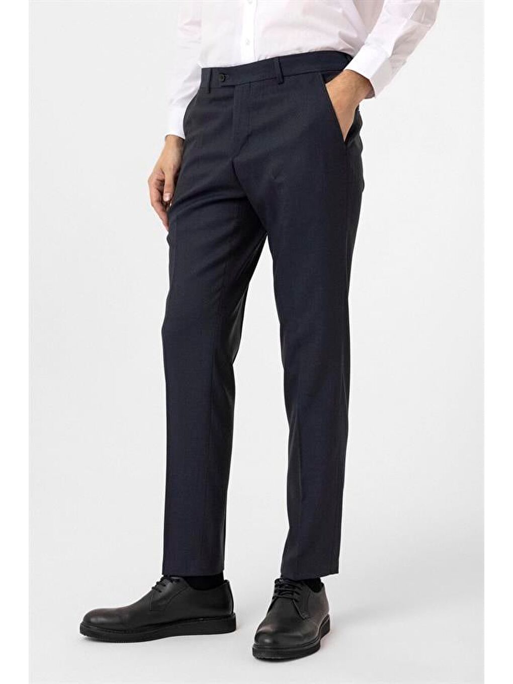 Lacivert Regular Desenli Pantolon-2