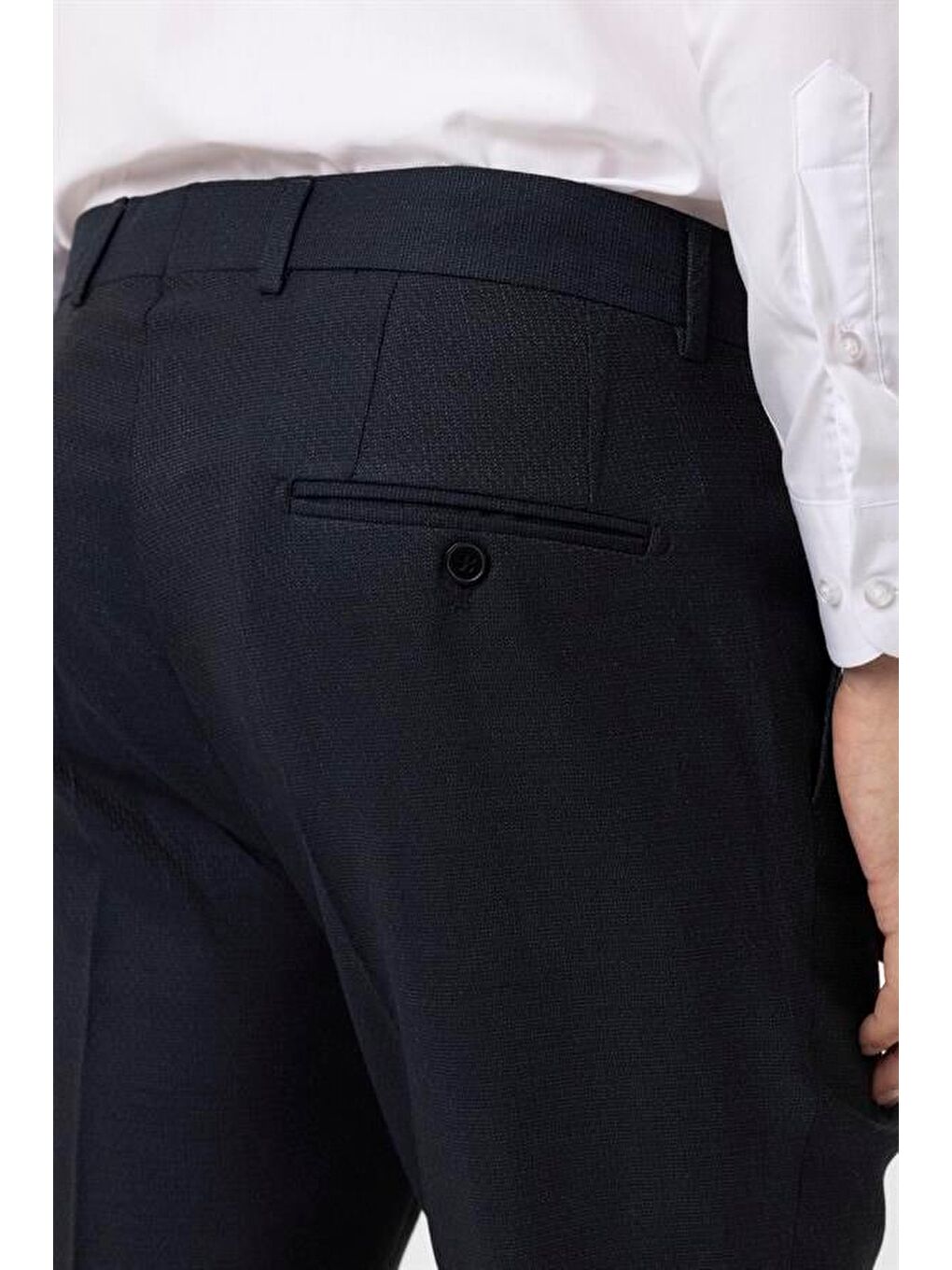 Lacivert Regular Desenli Pantolon-3