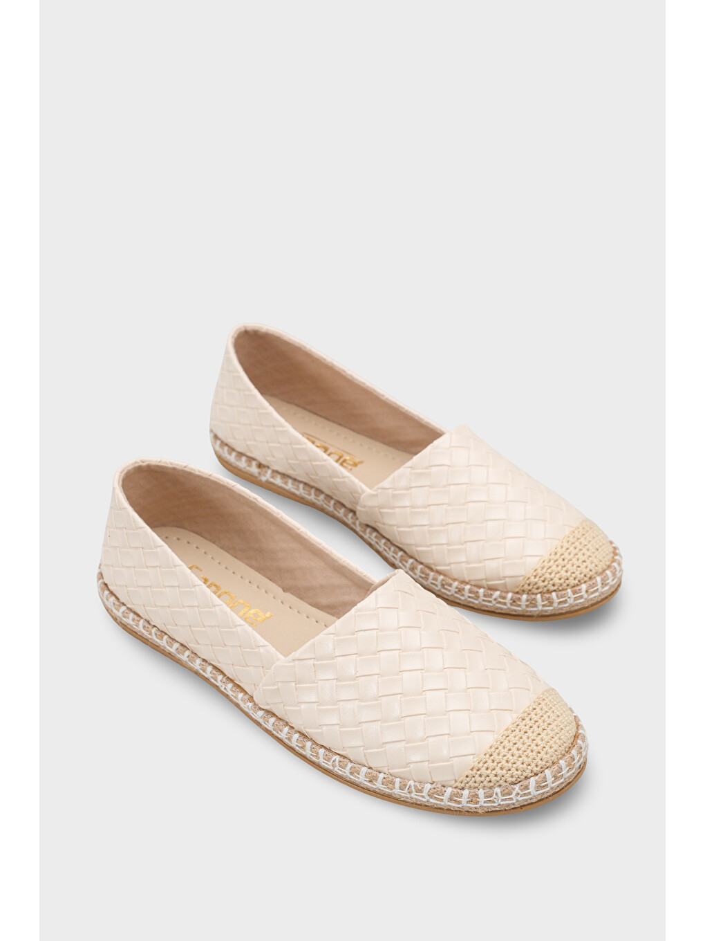 Bej Pasarella Cilt Kadın Espadril-1