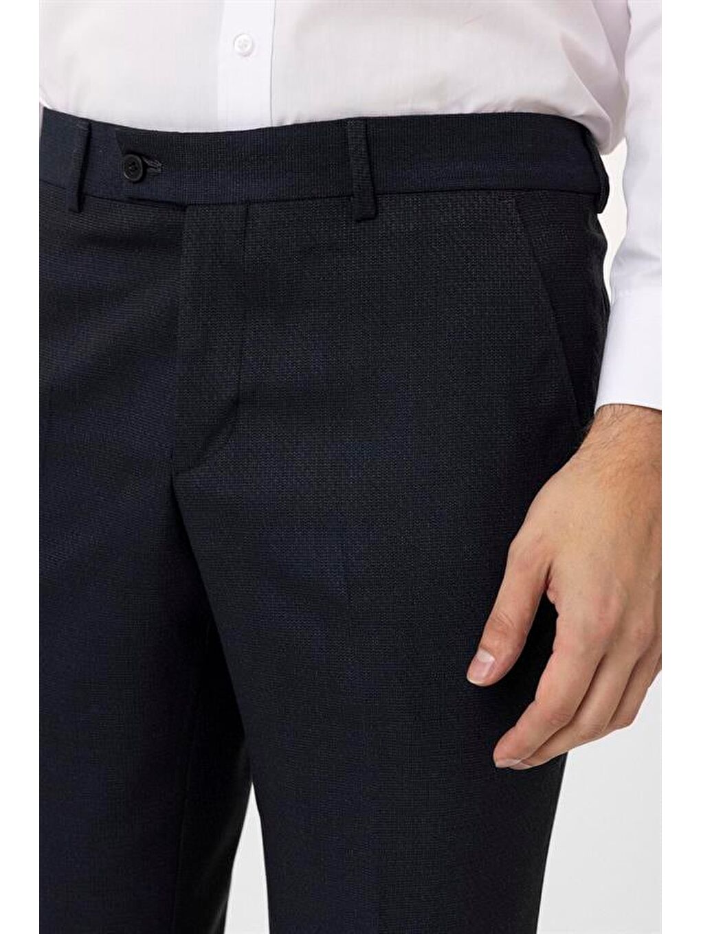 Lacivert Regular Desenli Pantolon-5