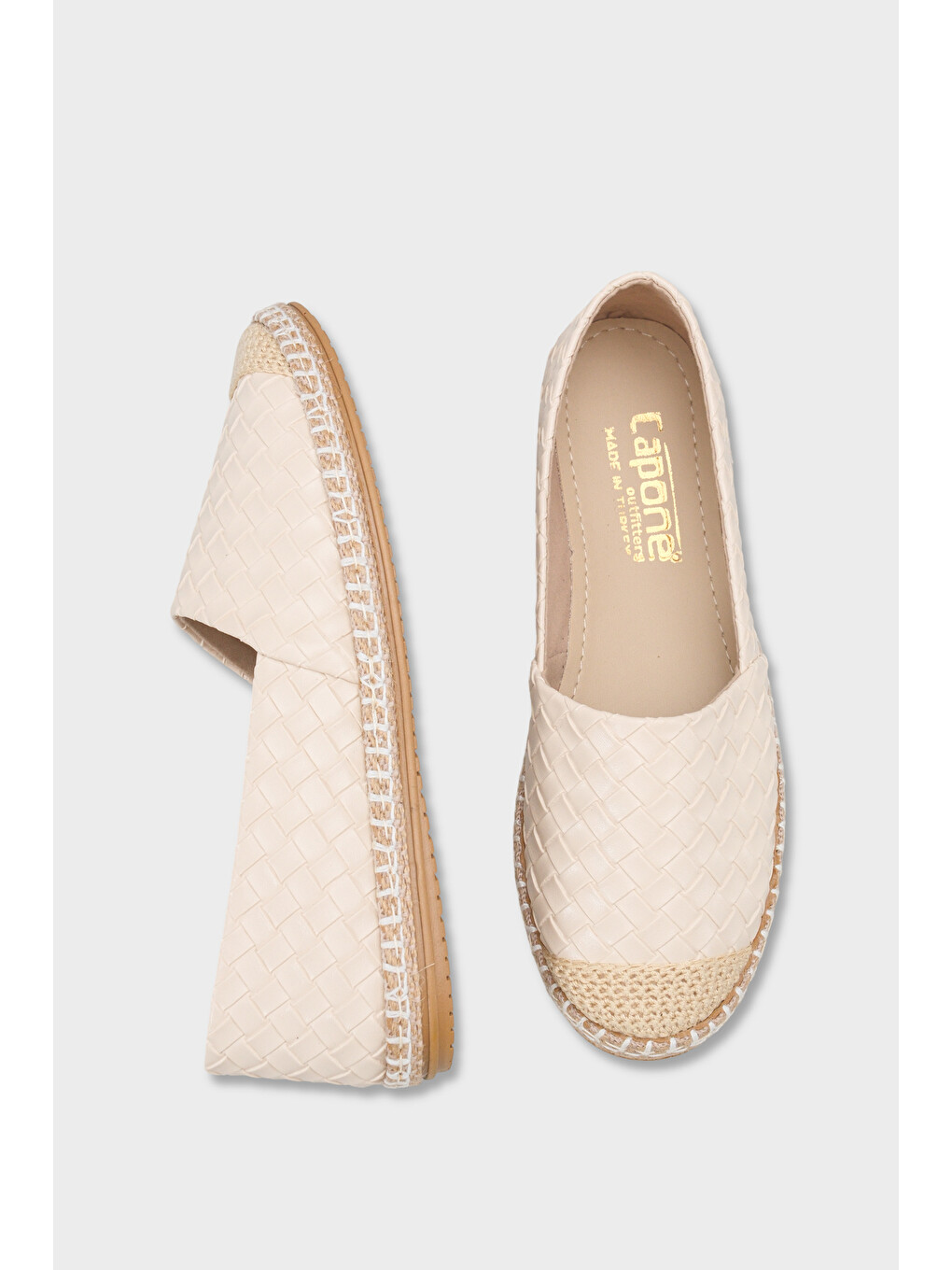 Bej Pasarella Cilt Kadın Espadril-3