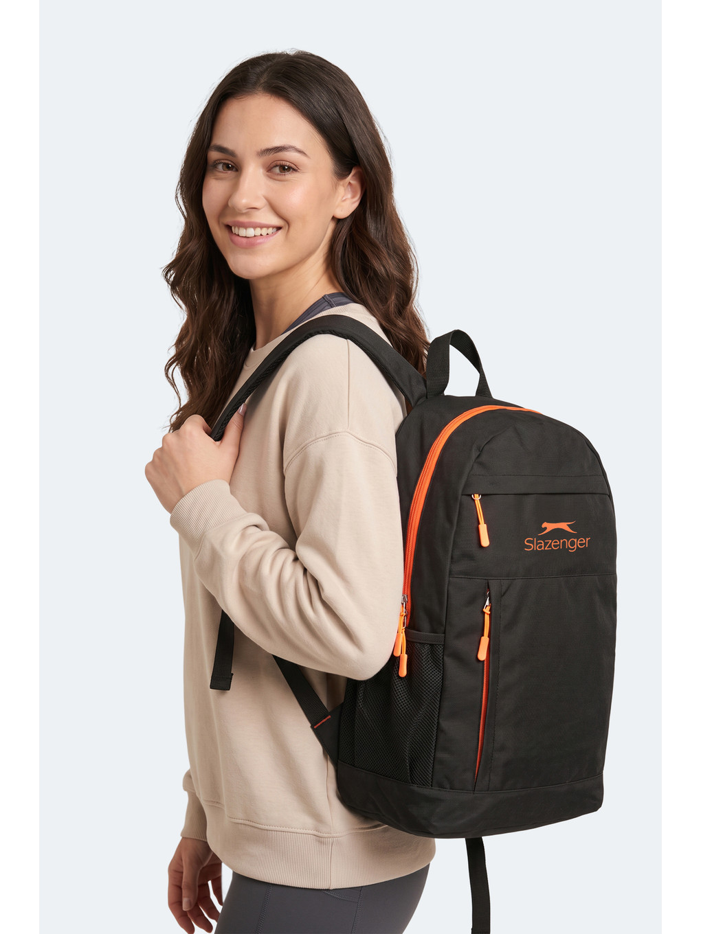 Favento Unisex Siyah / Turuncu Omuz Çantası-6