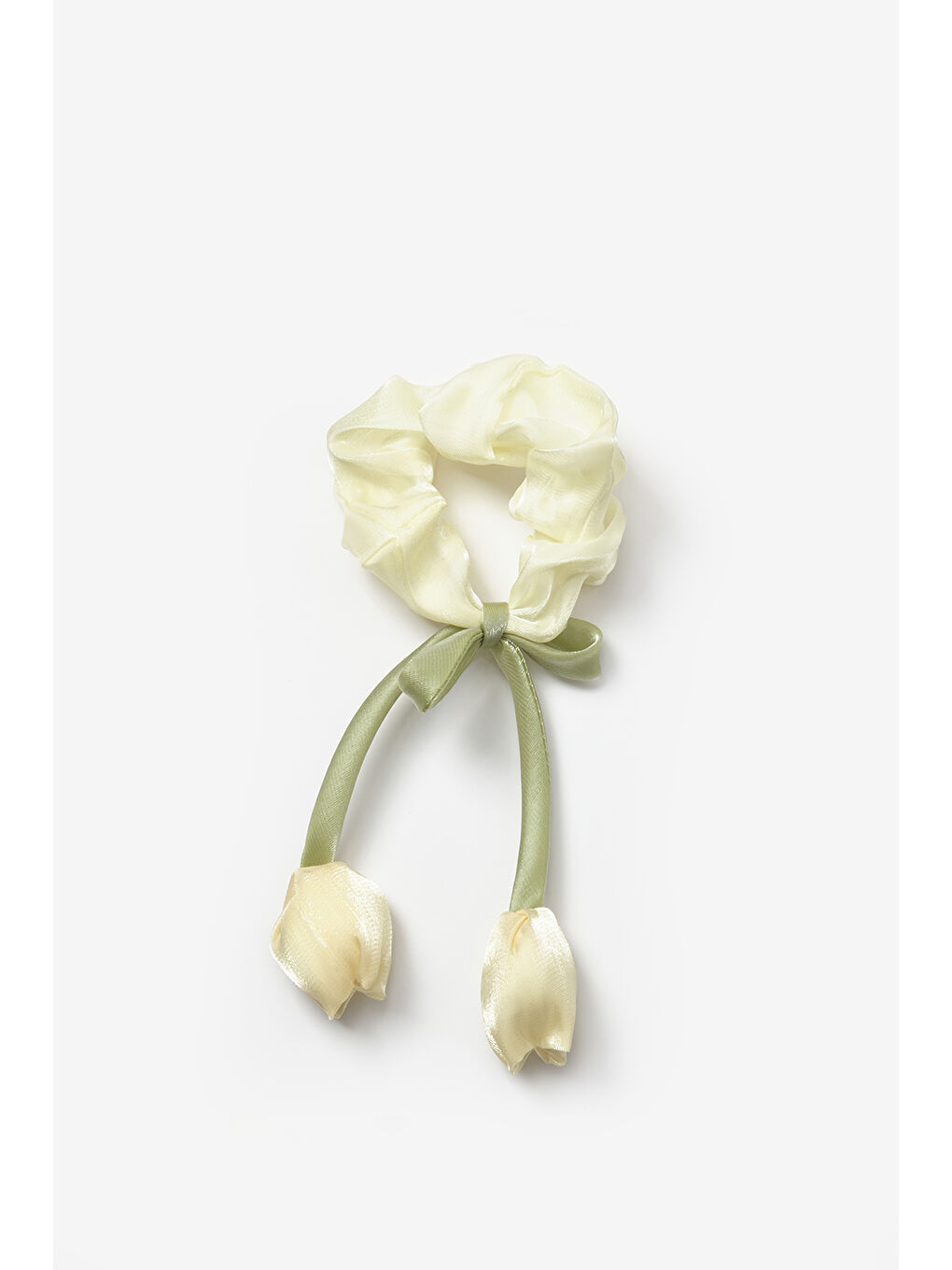 Sarı Lale Figürlü Kız Çocuk Lastik Toka