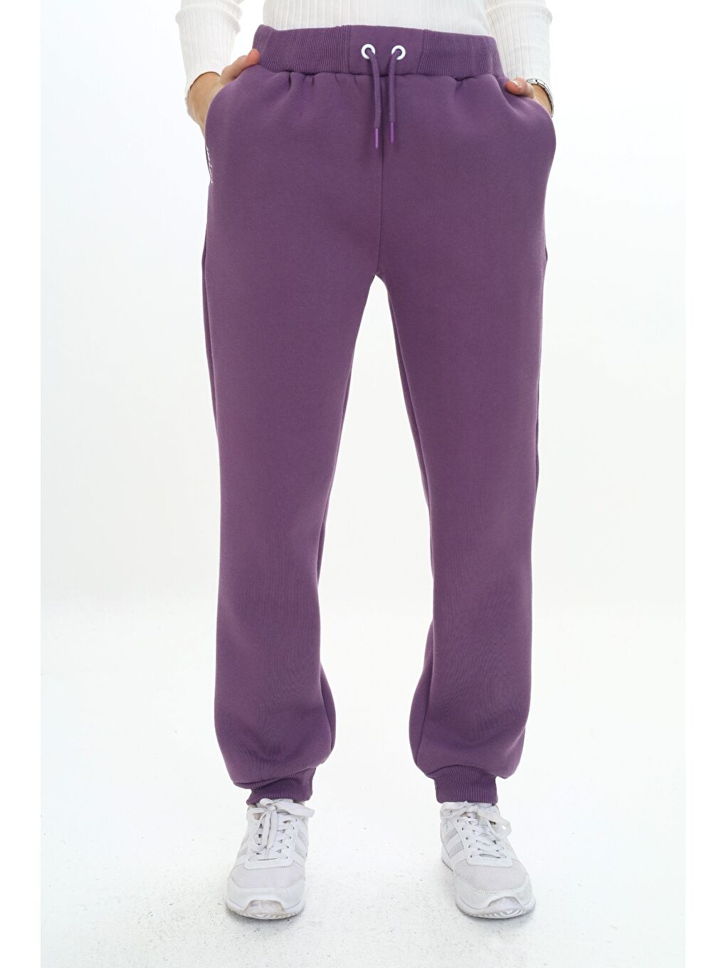 Mor Kız Çocuk Nakışlı Eşofman Alt-2