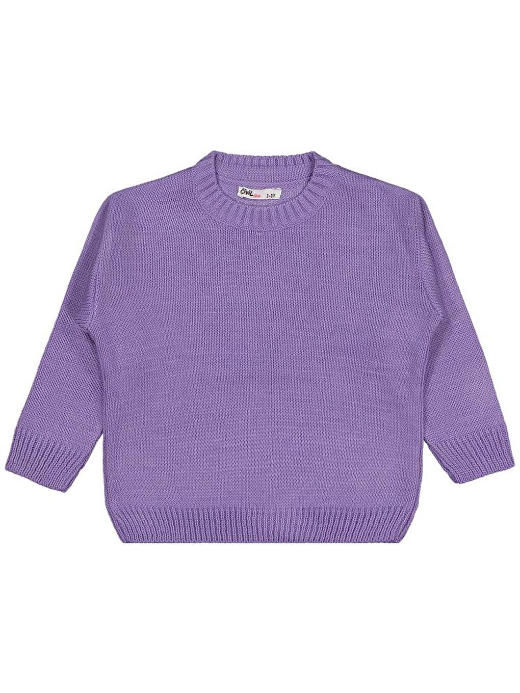 Mor Girls Düz 2-5 Yaş Kazak - Lila 2-3 Yaş