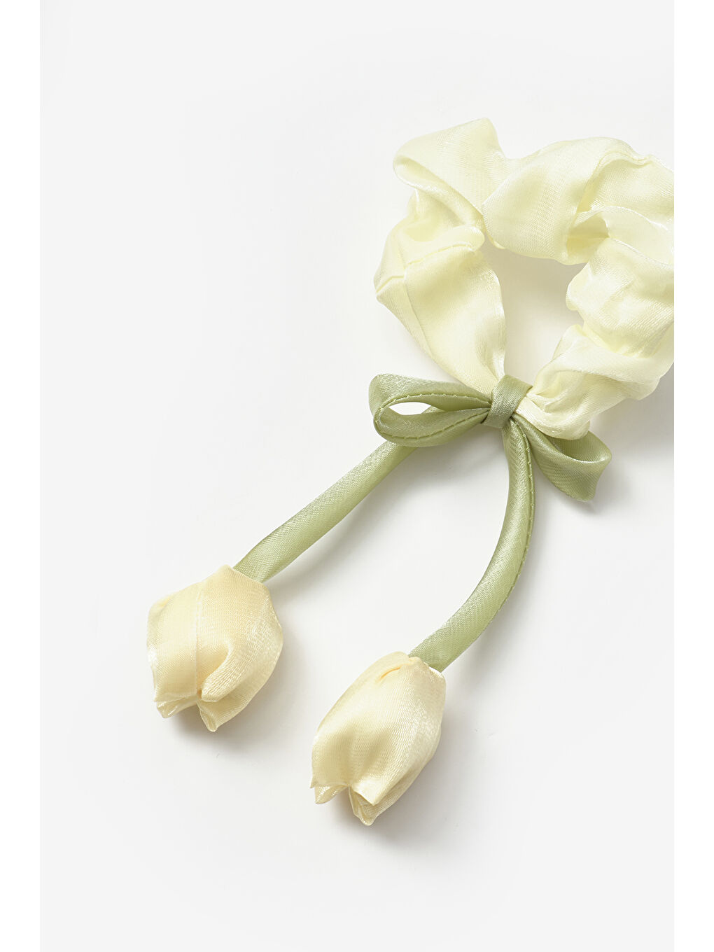 Sarı Lale Figürlü Kız Çocuk Lastik Toka-1