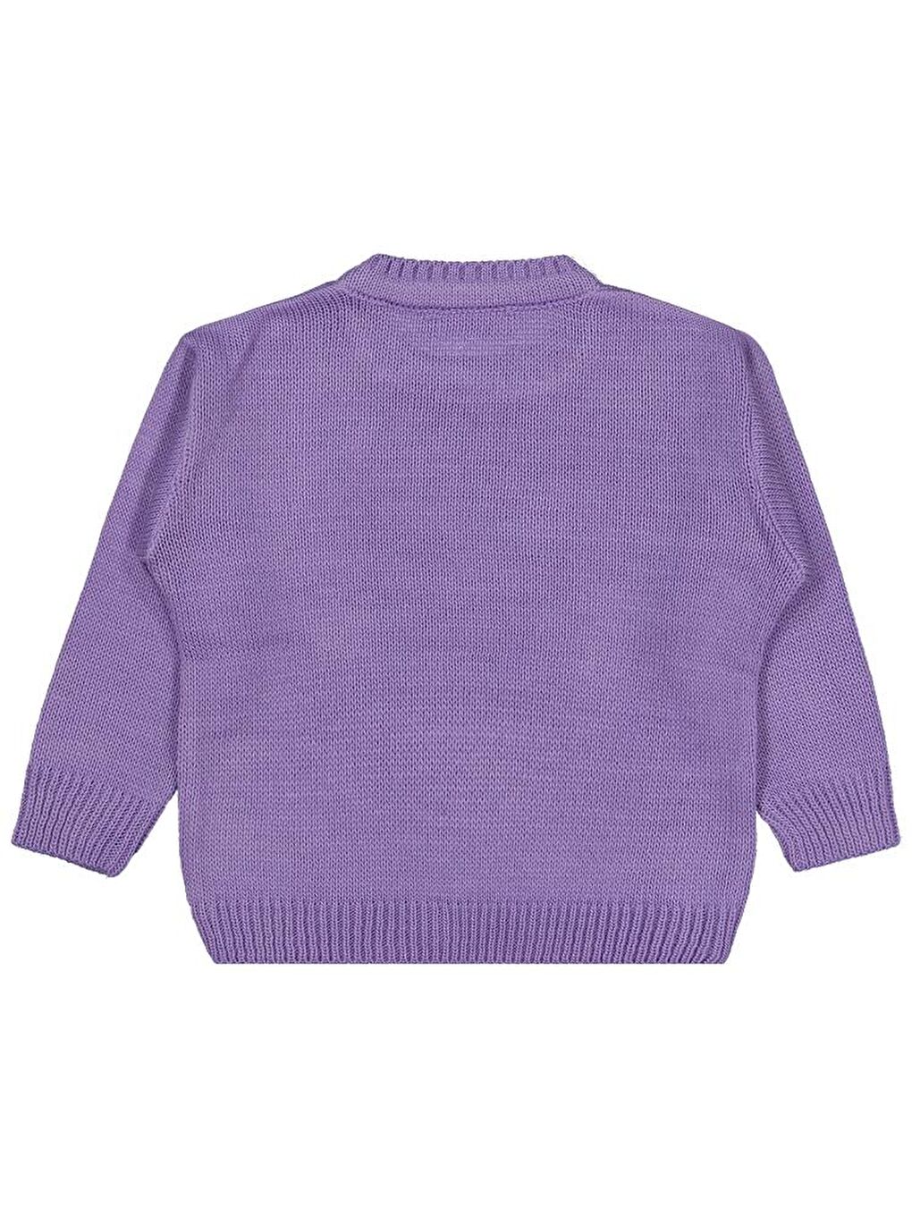 Mor Girls Düz 2-5 Yaş Kazak - Lila 2-3 Yaş-1