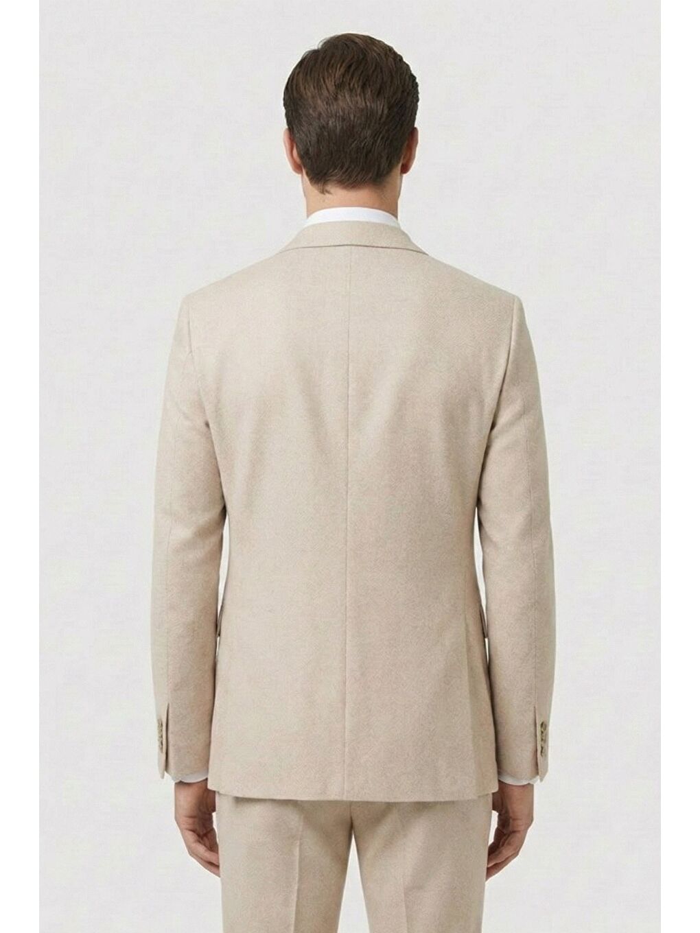 Giotelli Bej 6 Drop Polyester Viskon Karışımlı Elastan İçerikli Erkek Takım Elbise-3