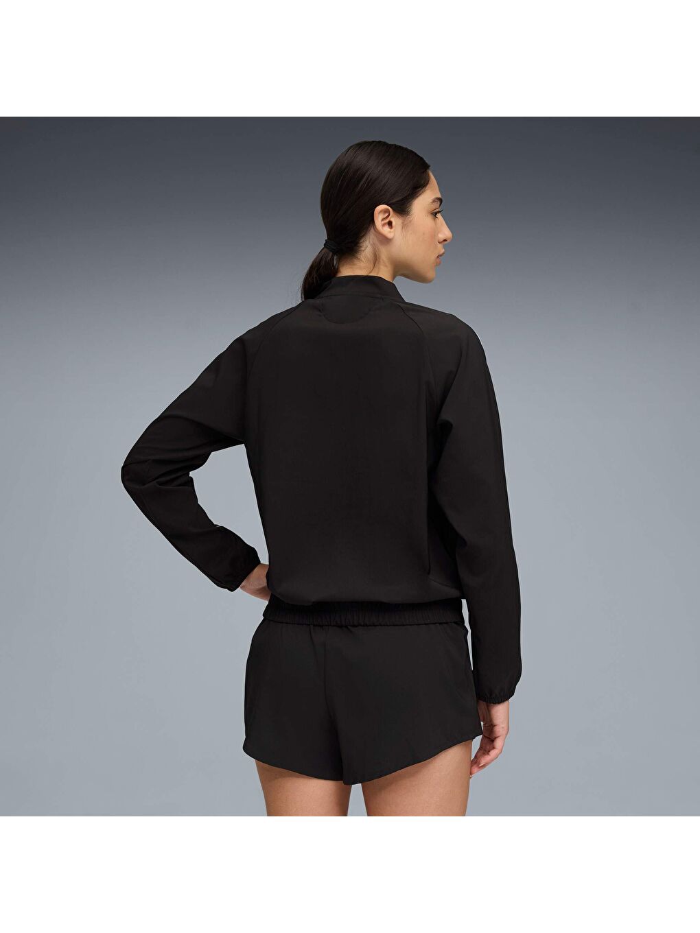 Siyah FLORAL RIBBON Kadın Ceket-2