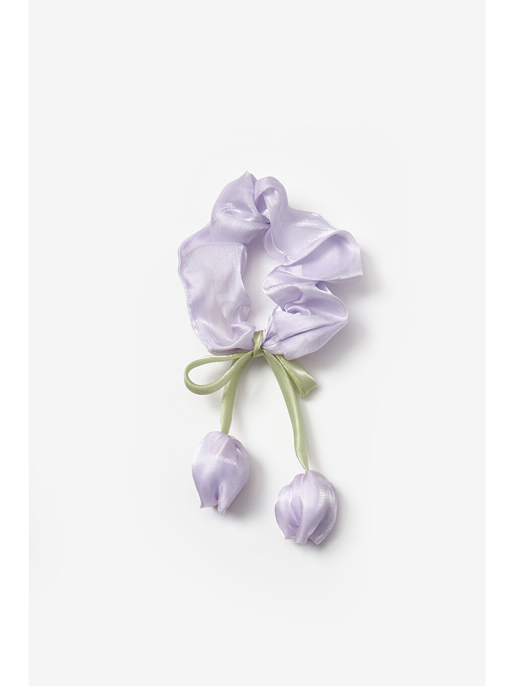 Lila Lale Figürlü Kız Çocuk Lastik Toka