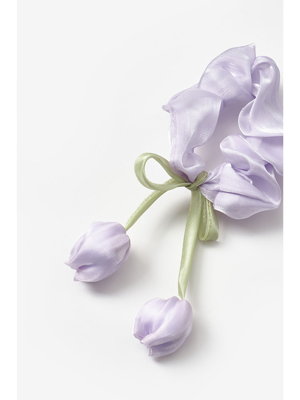 Lila Lale Figürlü Kız Çocuk Lastik Toka-1