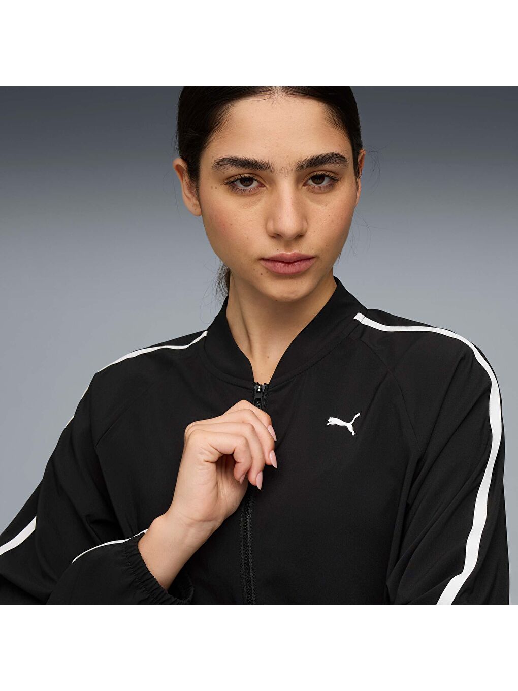 Siyah FLORAL RIBBON Kadın Ceket-4