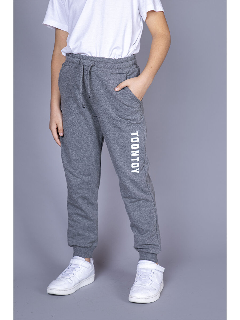 Antrasit Erkek Çocuk Baskılı Eşofman Alt