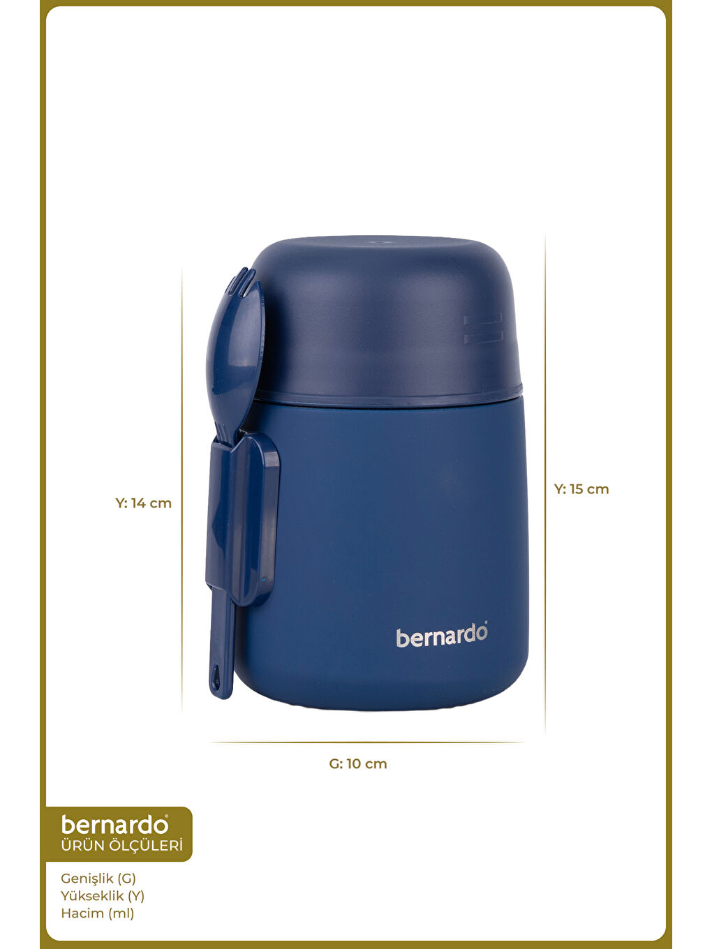 Duo Yemek Termosu 500 ml Lacivert-4